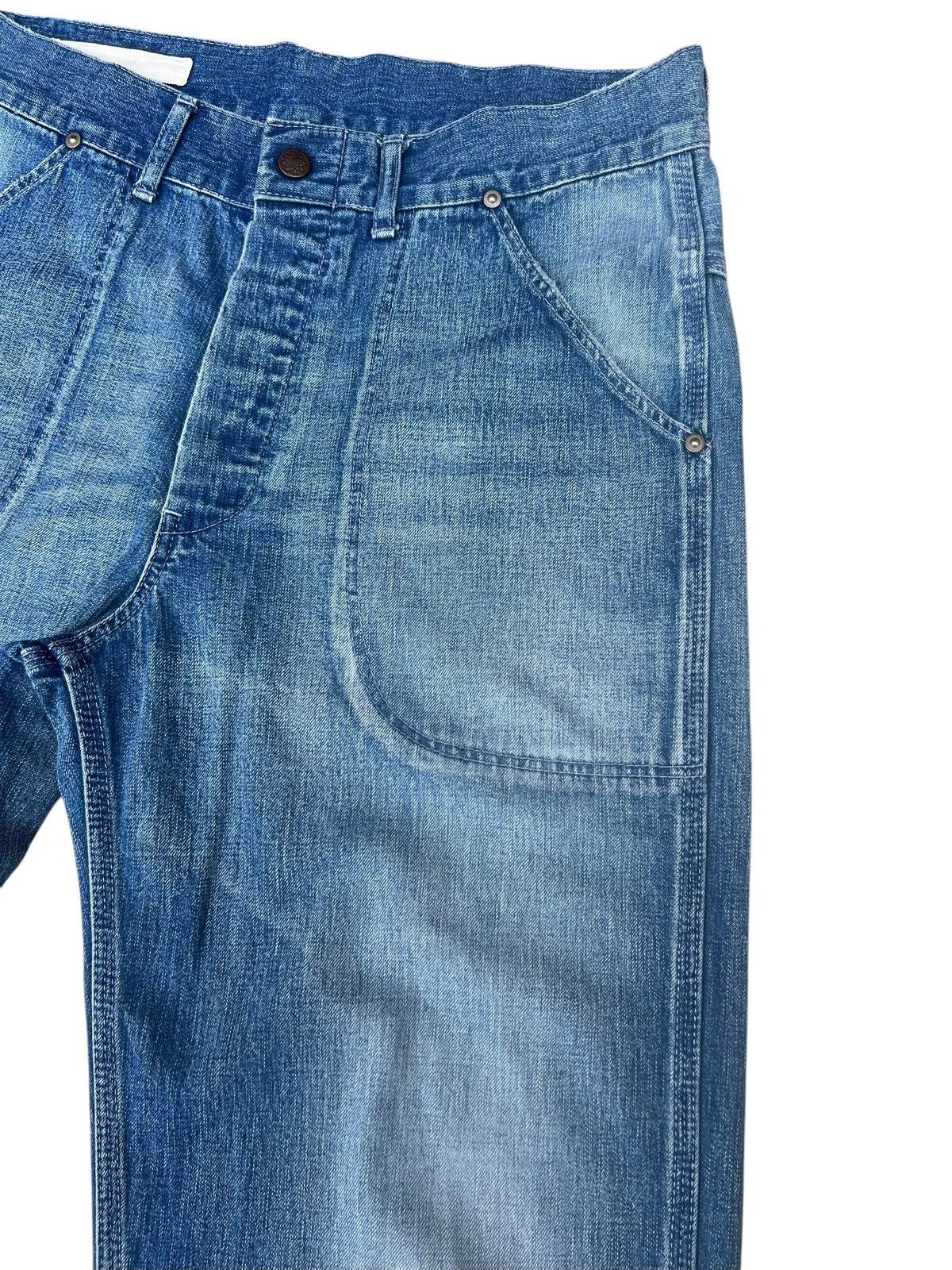 Blue Blue Japan Loose Flare Inpaichthys Kerri Japan Fade Denim Work Jeans Size US 30 / EU 46 - 9 Thumbnail