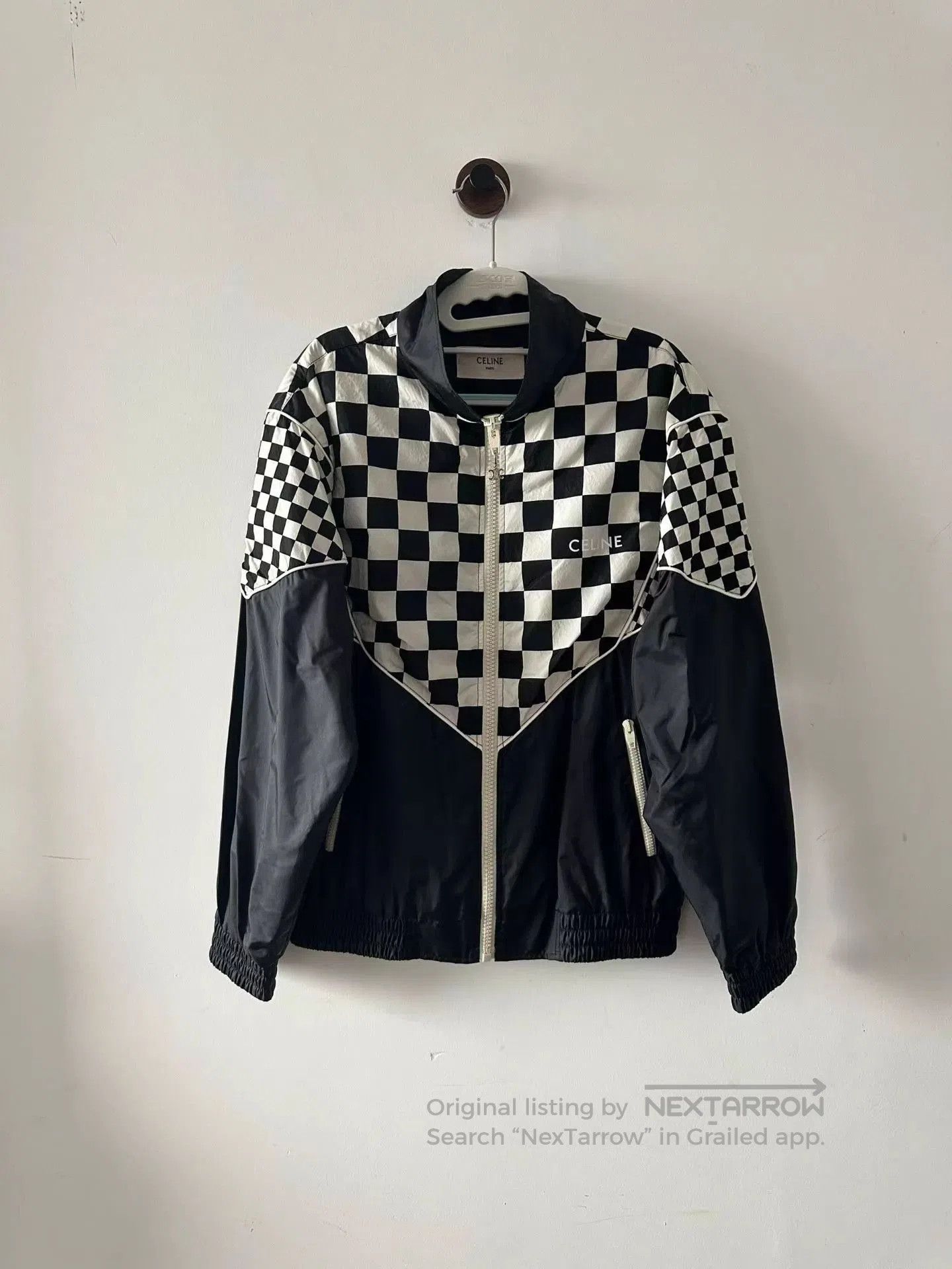 Celine Checkered Print Zip Front Bomber Jacket. Size US S / EU 44-46 / 1 - 1 Thumbnail