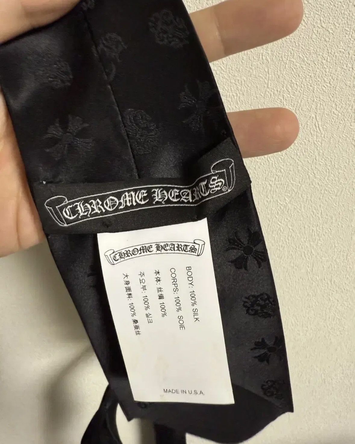 Chrome Hearts Chrome Hearts Monogram Cross Necktie Size ONE SIZE - 3 Thumbnail
