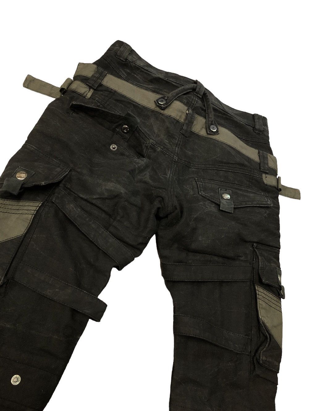 If Six Was Nine × Japanese Brand × Le Grande Bleu (L.G.B.) BLUE INC BONDAGE PANT MULTI POCKET CARGO STYLE DOUBLE WAIST Size US 30 / EU 46 - 2 Thumbnail