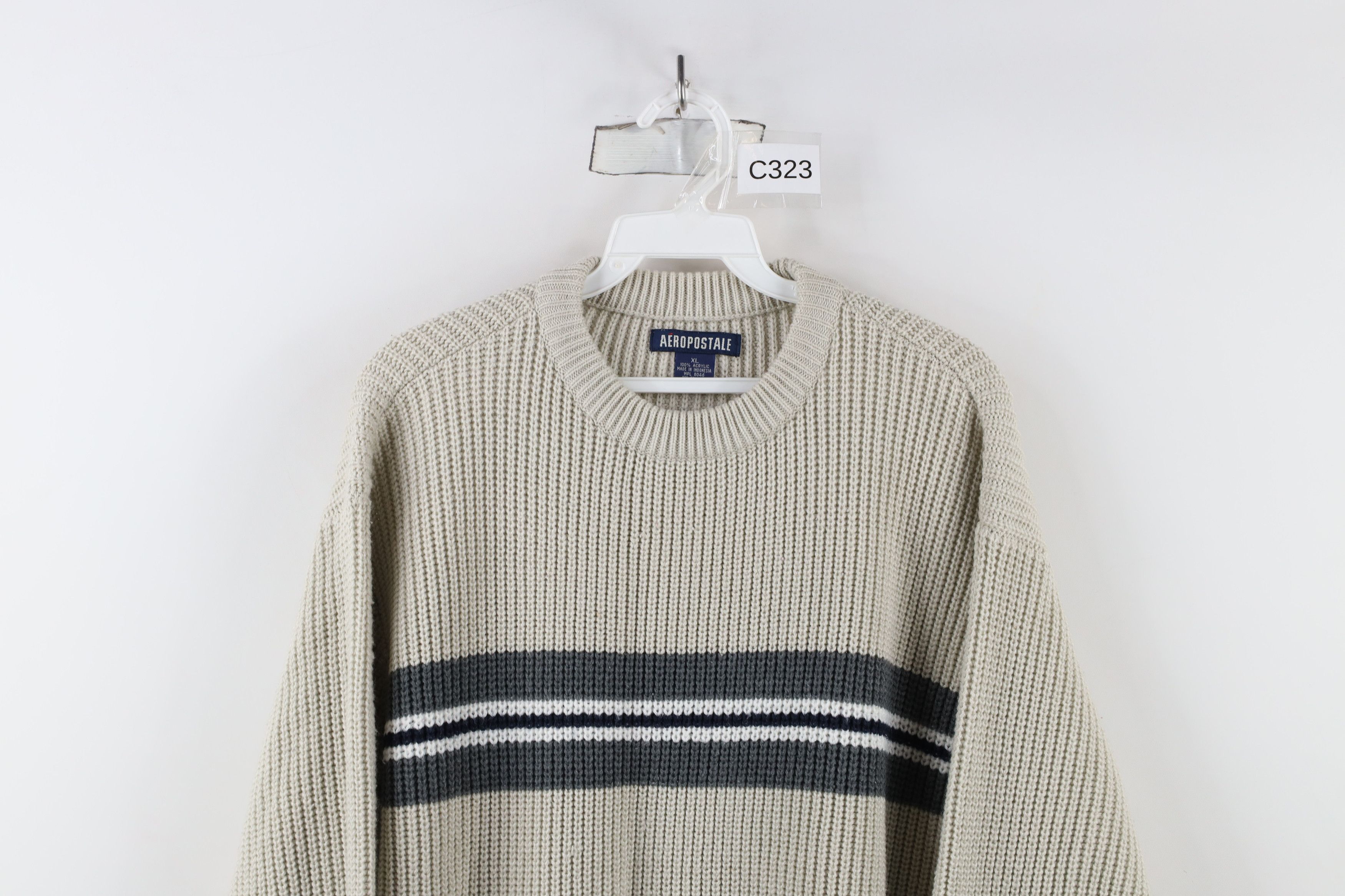 Aeropostale × Vintage Vintage 90s Y2K Aeropostale Ribbed Knit Crewneck Sweater Size US XL / EU 56 / 4 - 2 Thumbnail