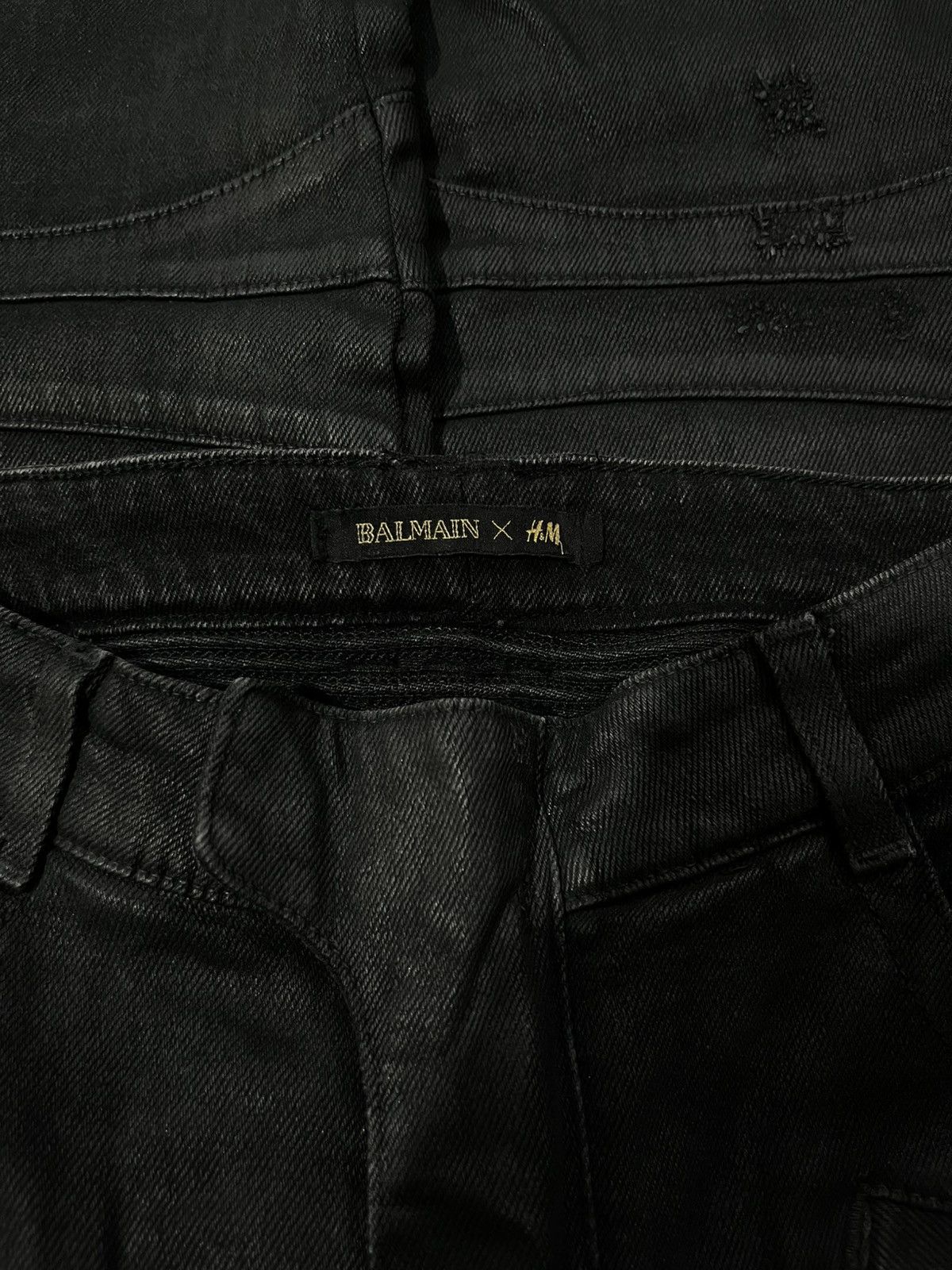 Balmain BALMAIN H&M WAXED JEANS Size US 31 - 3 Thumbnail