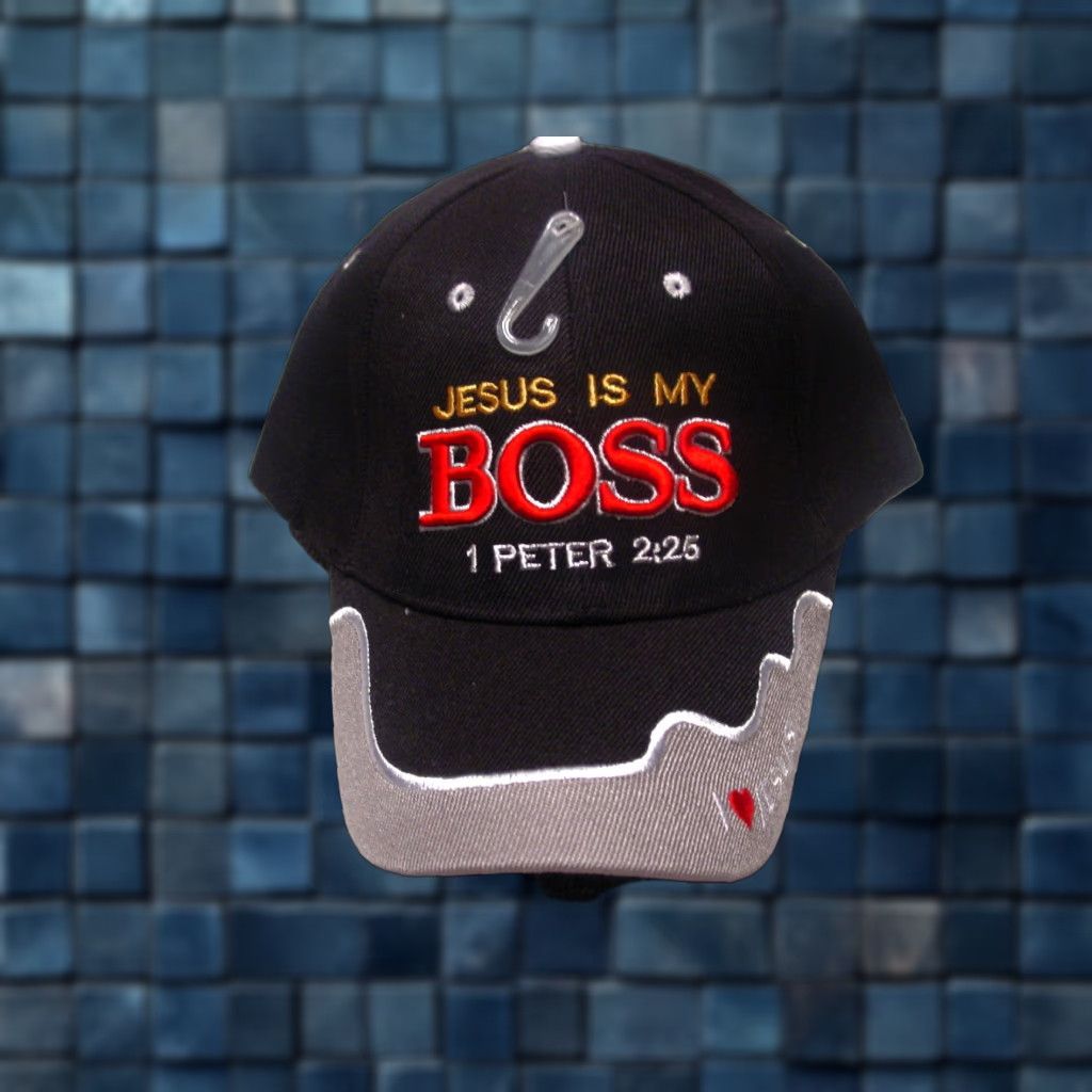 Vintage JESUS IS MY BOSS BASEBALL CAP Black Men Adjustable Size Bagged? Size ONE SIZE - 1 Thumbnail