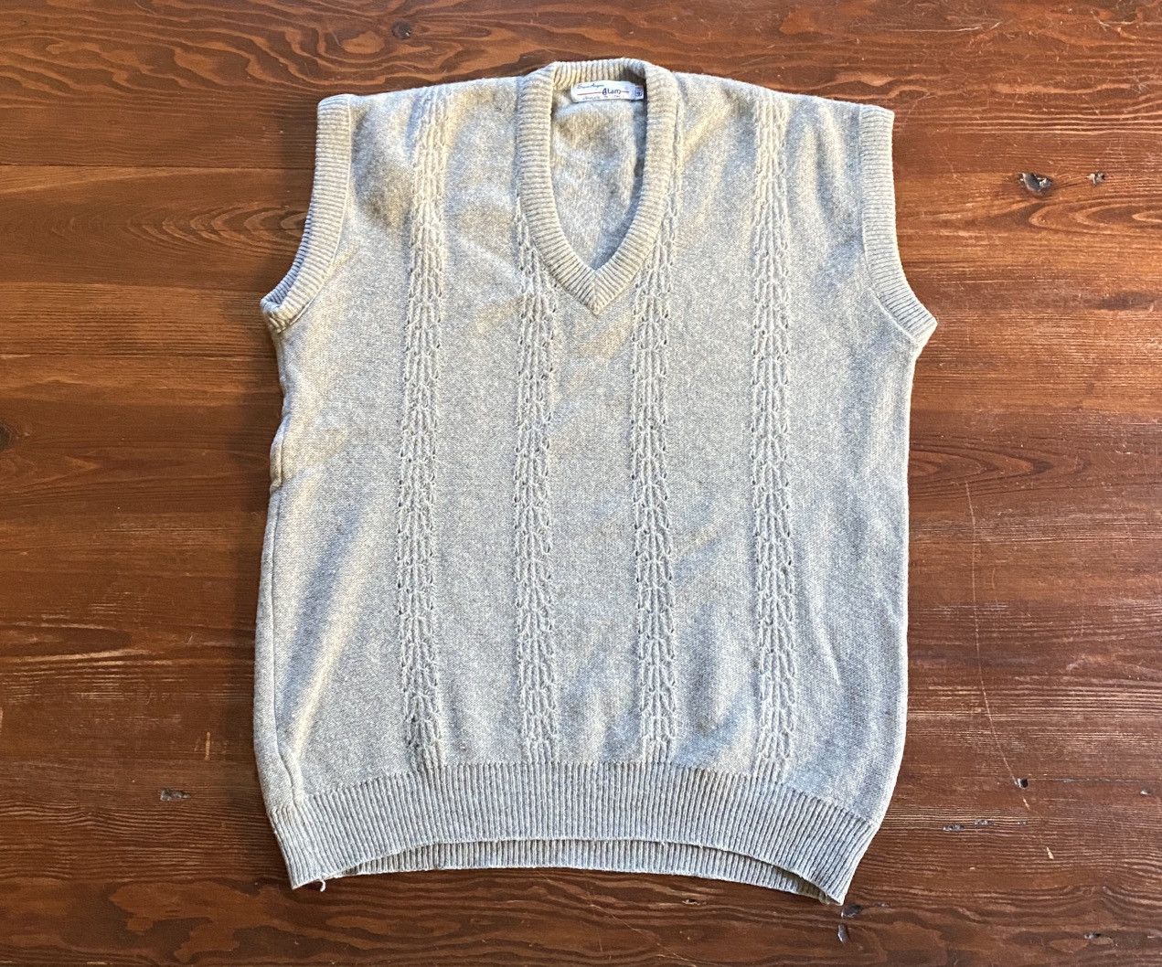 Vintage Vintage 60’s/70’s Super Angora Atam Grey Knit Sweater Vest Size US XL / EU 56 / 4 - 1 Thumbnail