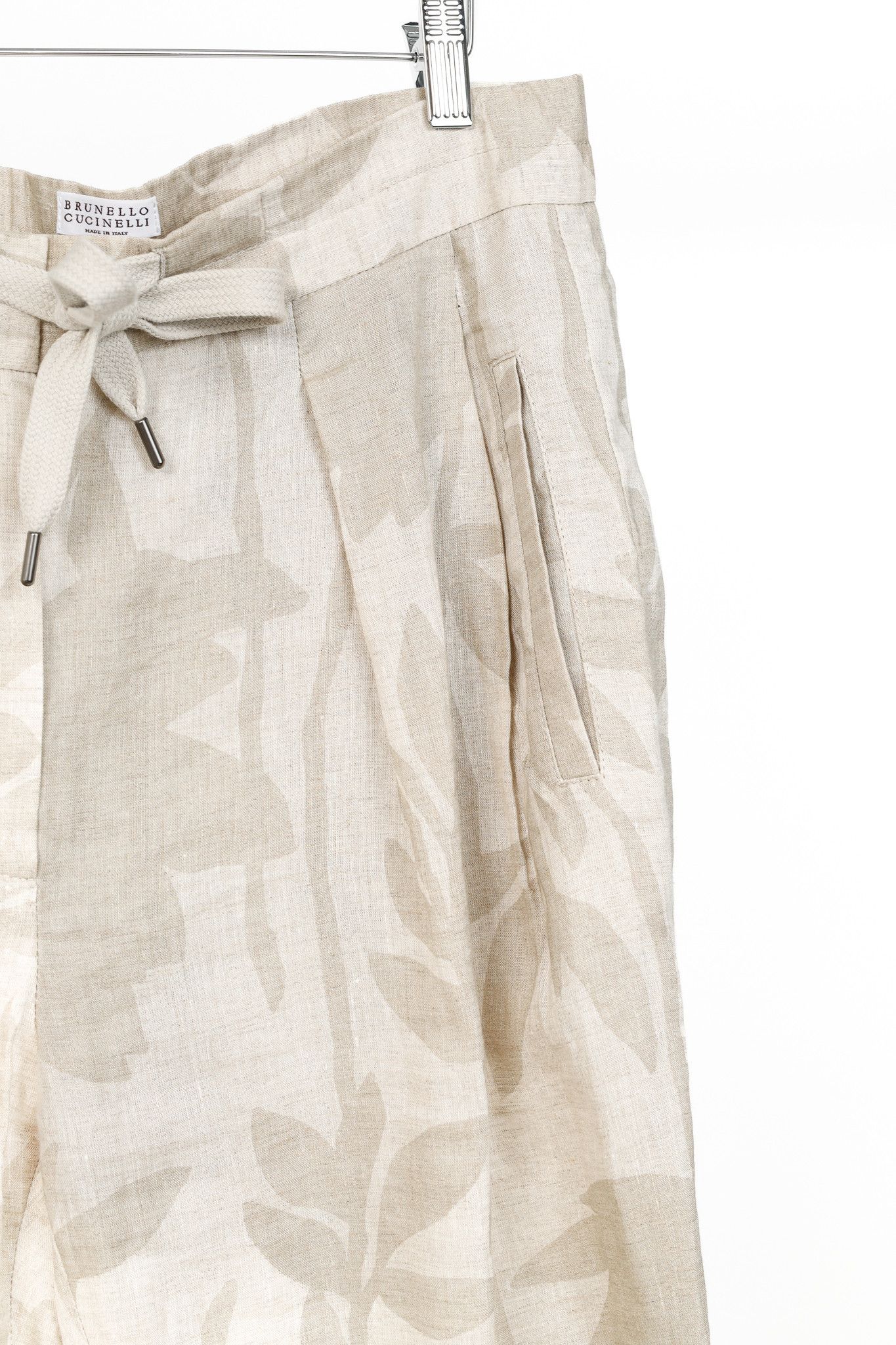Brunello Cucinelli Brunello Cucinelli SS24 Ramage Floral Linen Slouchy Trousers Size 28" / US 6 / IT 42 - 5 Thumbnail
