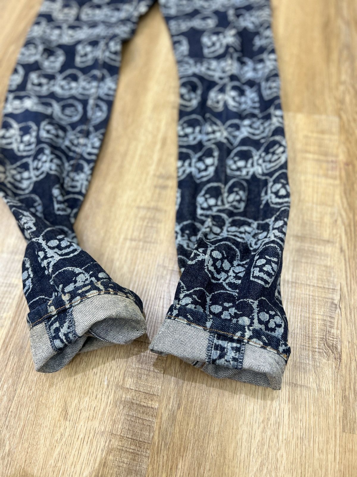 Designer × Hysteric Glamour × Japanese Brand HYSTERIC GLAMOUR FULL PRINT SKULL JAPANESE BRAND DENIM Size US 27 - 8 Thumbnail