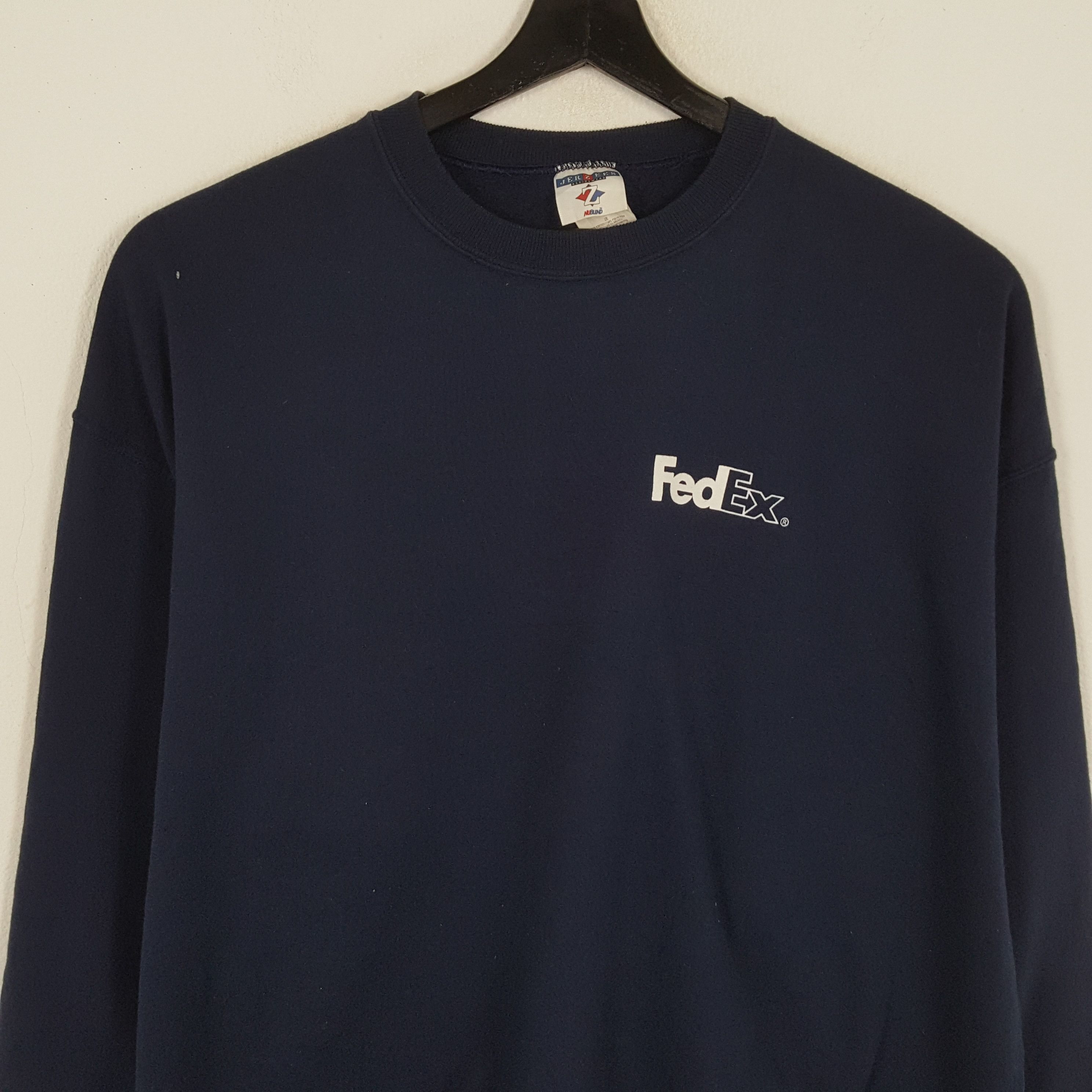 Jerzees × Vintage FedEx Delivery Courier Brand Vintage Sweatshirt Size US XXL / EU 58 / 5 - 2 Thumbnail
