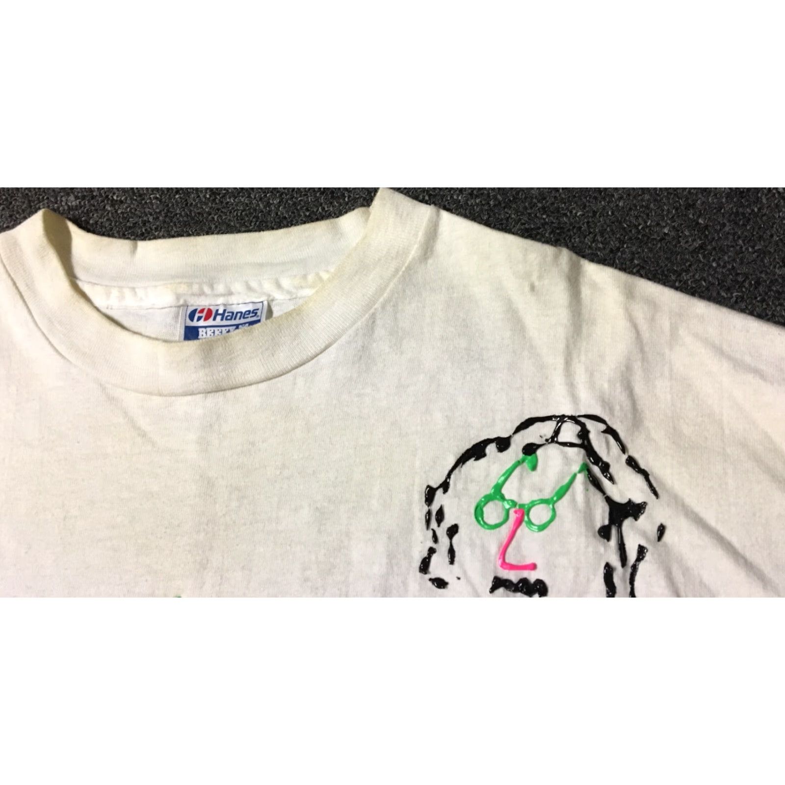 Hanes VINTAGE John Lennon Imagine Graphic Tee Shirt XL White Men Short Sleeve 80s 90s Classic Rock Art Band Size US XL / EU 56 / 4 - 7 Thumbnail