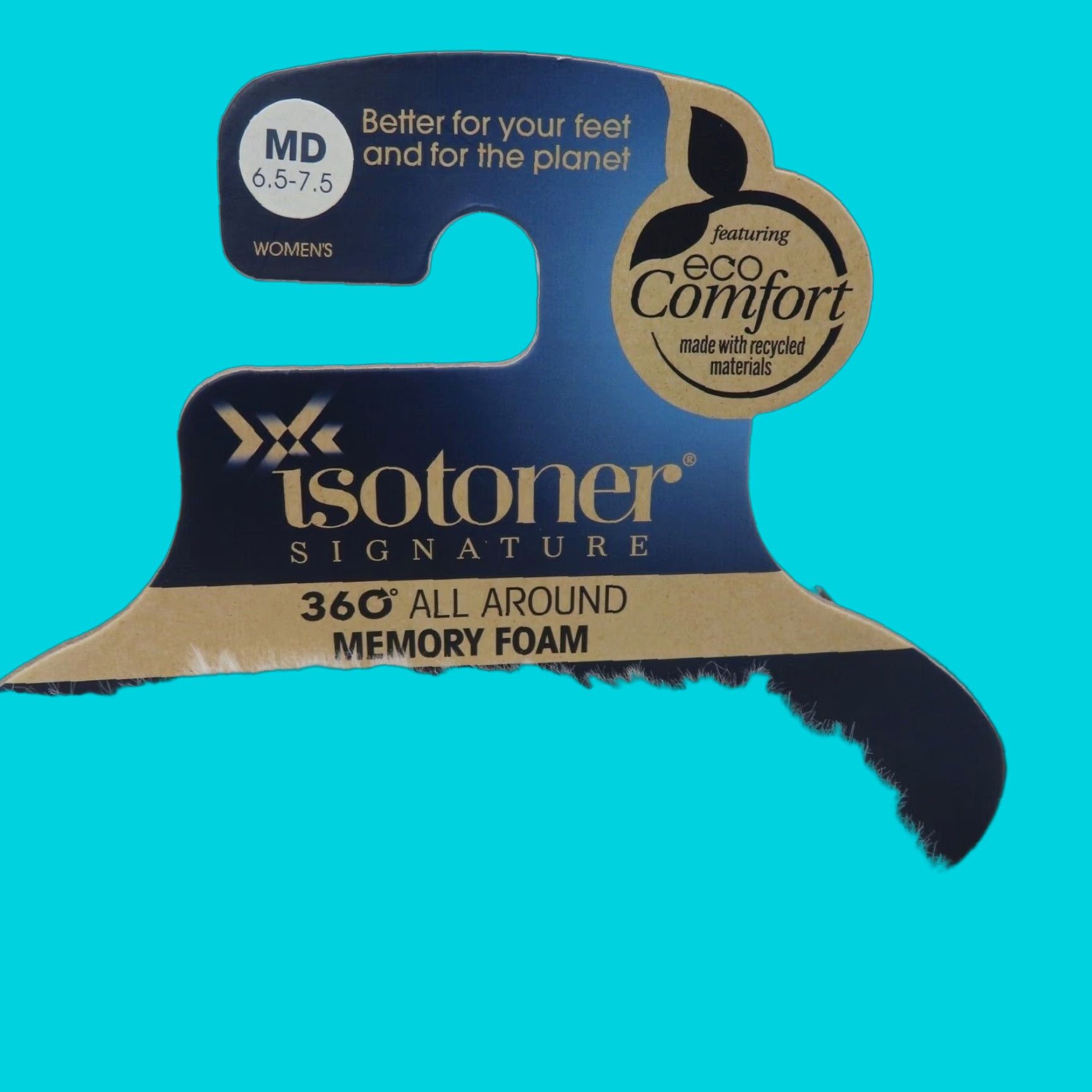 Vintage Isotoner Memory Foam Women Slipper Slip-On Brown Faux Fur Cuff Memory Foam New 6.5-7.5 Medium Size ONE SIZE - 1 Thumbnail