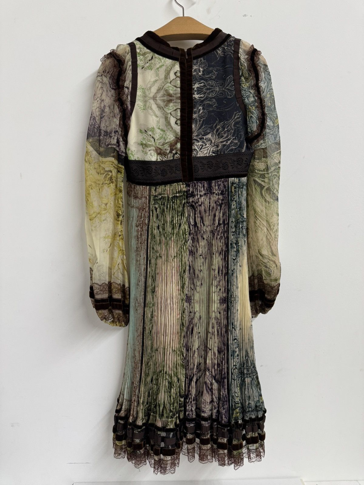 Jean Paul Gaultier Jean Paul Gaultier Femme Pleated Silk Print Dress – IT 40 Size S / US 4 / IT 40 - 9 Thumbnail