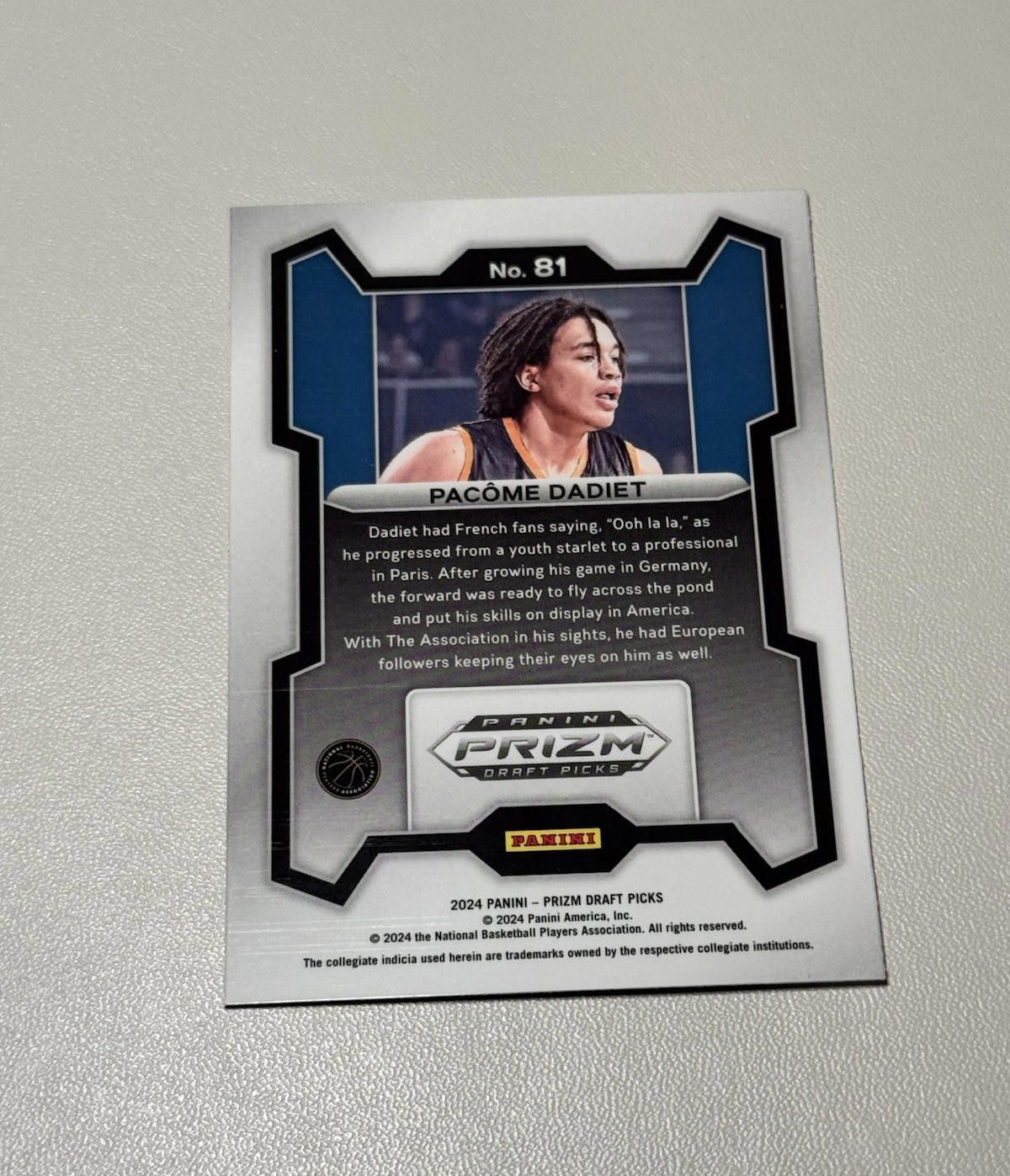Other 2024 Panini Prizm Draft Picks No #81 Pacome Dadiet Internati Size ONE SIZE - 2 Thumbnail