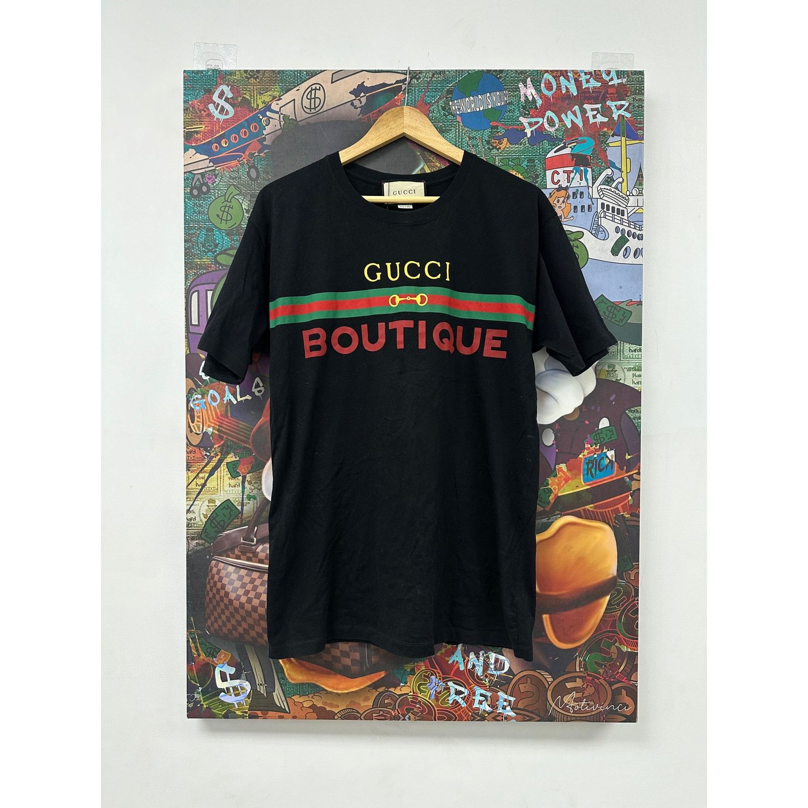 Gucci Gucci Boutique Tee Black Used Large Size US L / EU 52-54 / 3 - 1 Thumbnail