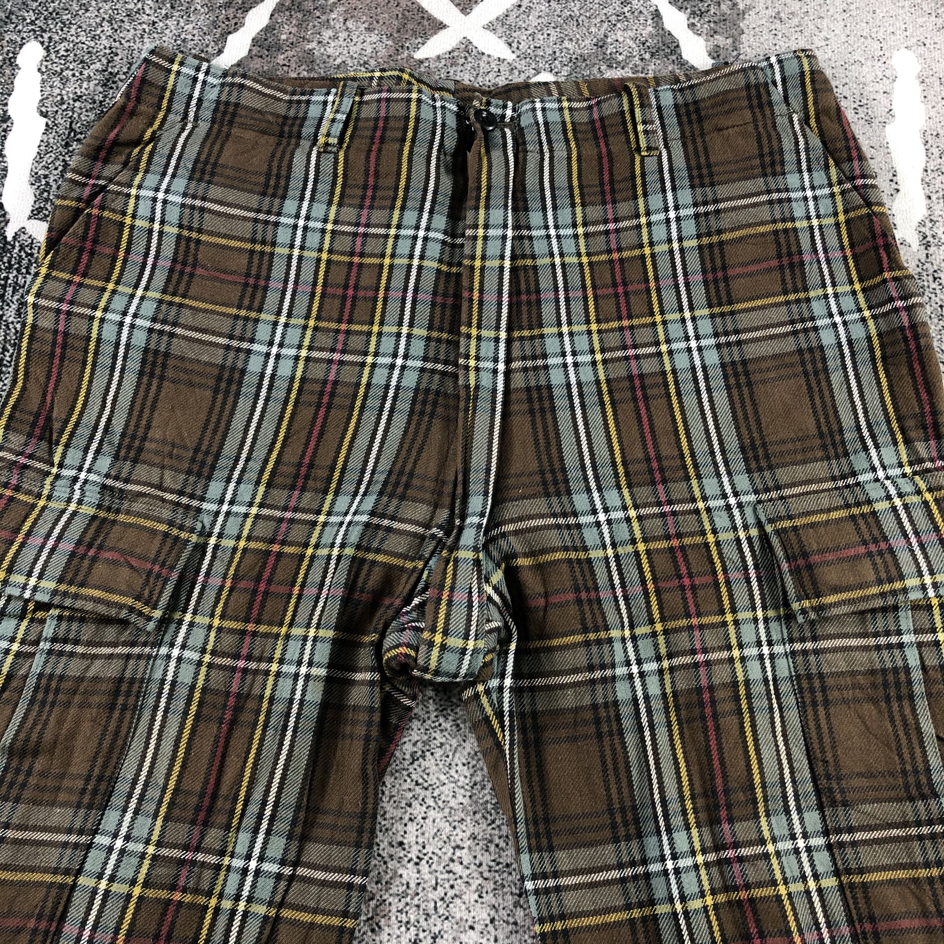 Japanese Brand Roc Star x Mad Hectic Cargo Pants Checked Trousers Size US 34 / EU 50 - 3 Thumbnail