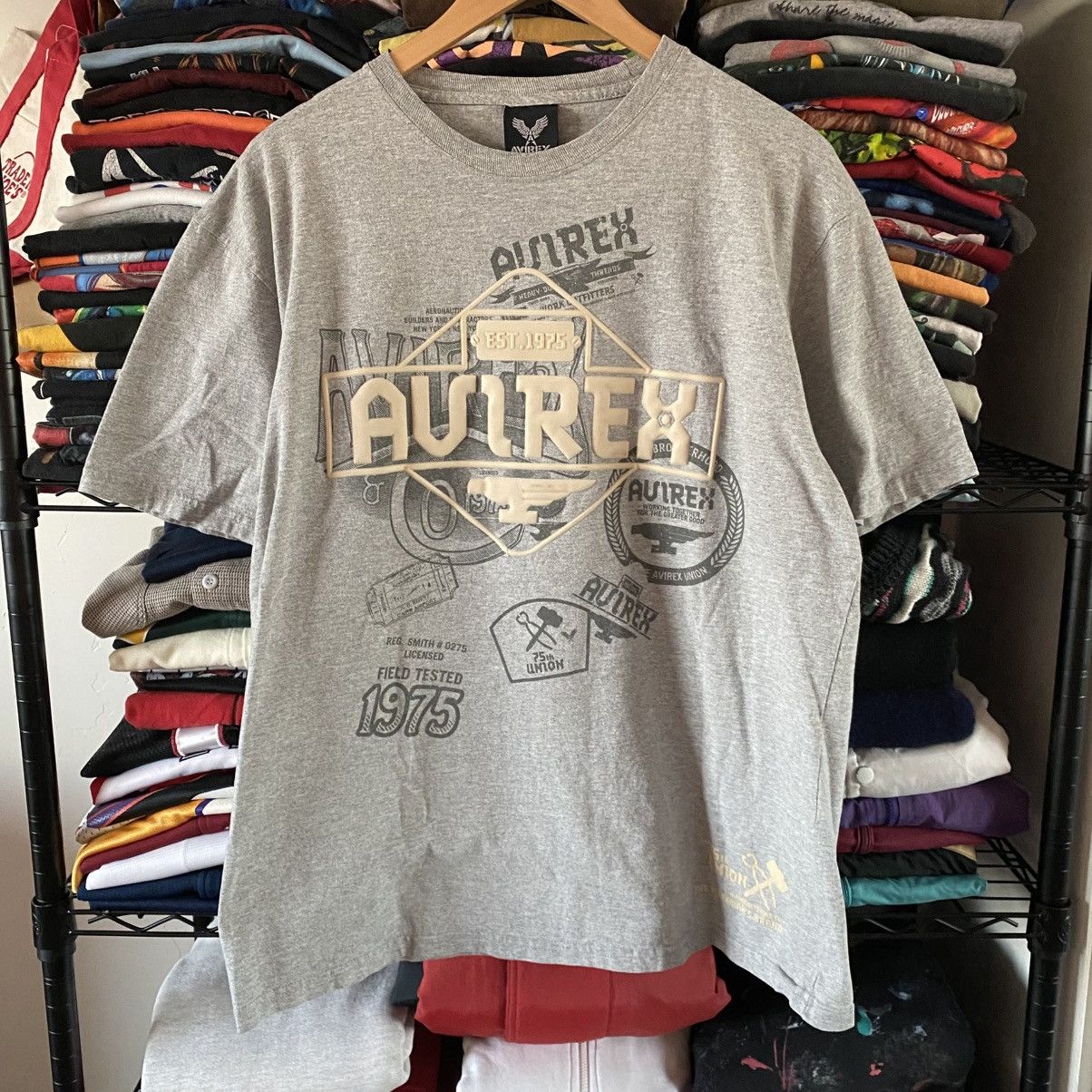 Avirex Vintage Avirex Puff Print T-Shirt Y2K Size US XL / EU 56 / 4 - 1 Thumbnail