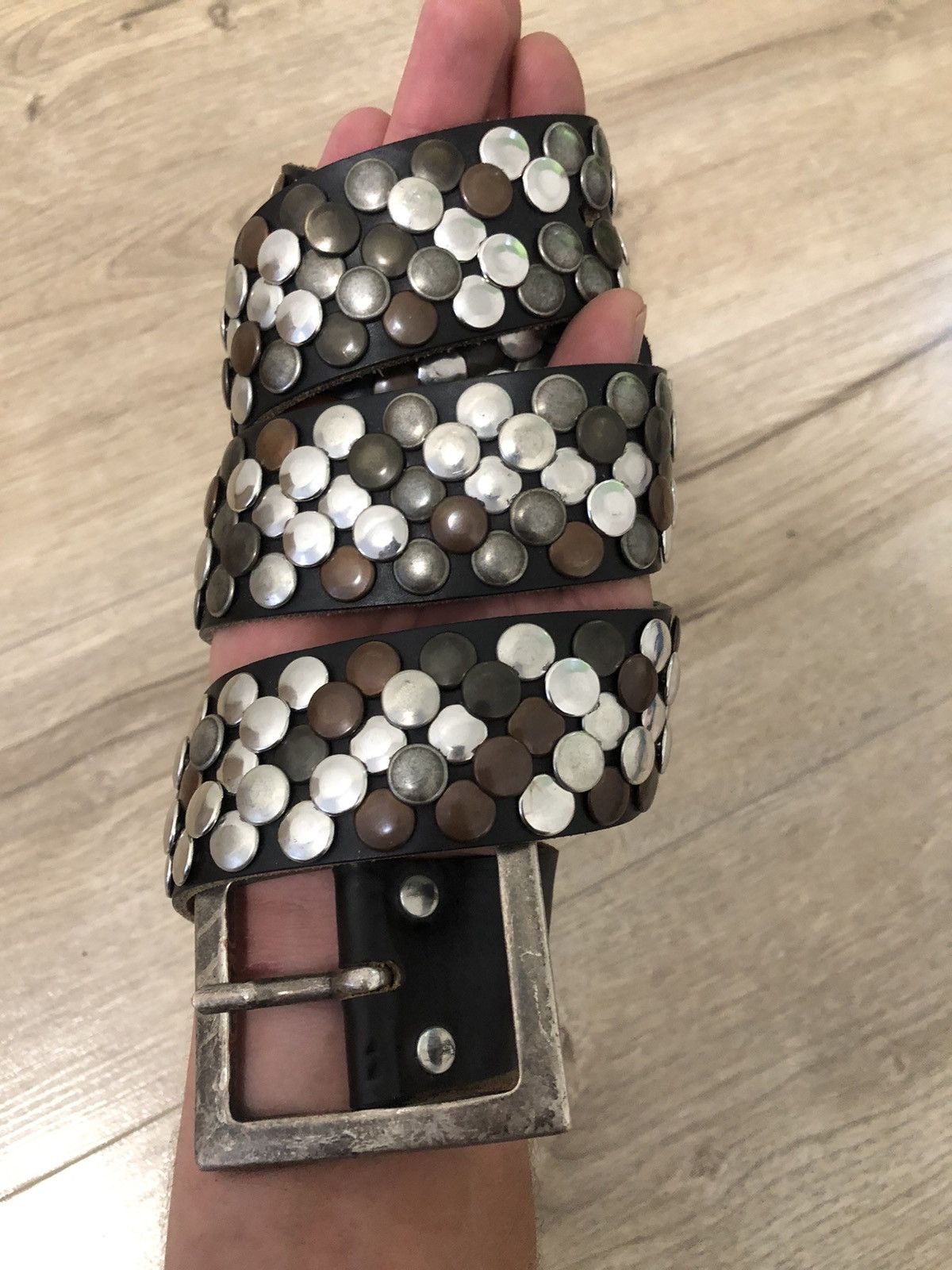 Other Vintage Belts Y2K Rhinestones Punk leather belt Japanese Size ONE SIZE - 1 Thumbnail