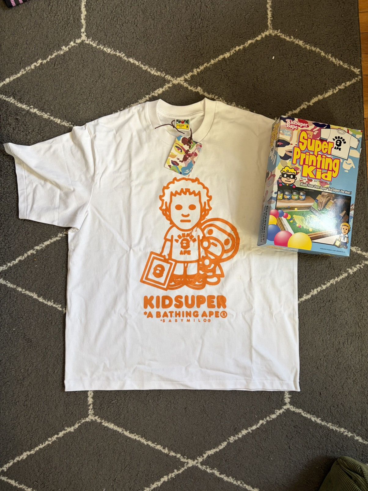 Bape BAPE x KidSuper Custom 1/1 Tee T Shirt Cereal Box Size US M / EU 48-50 / 2 - 1 Thumbnail