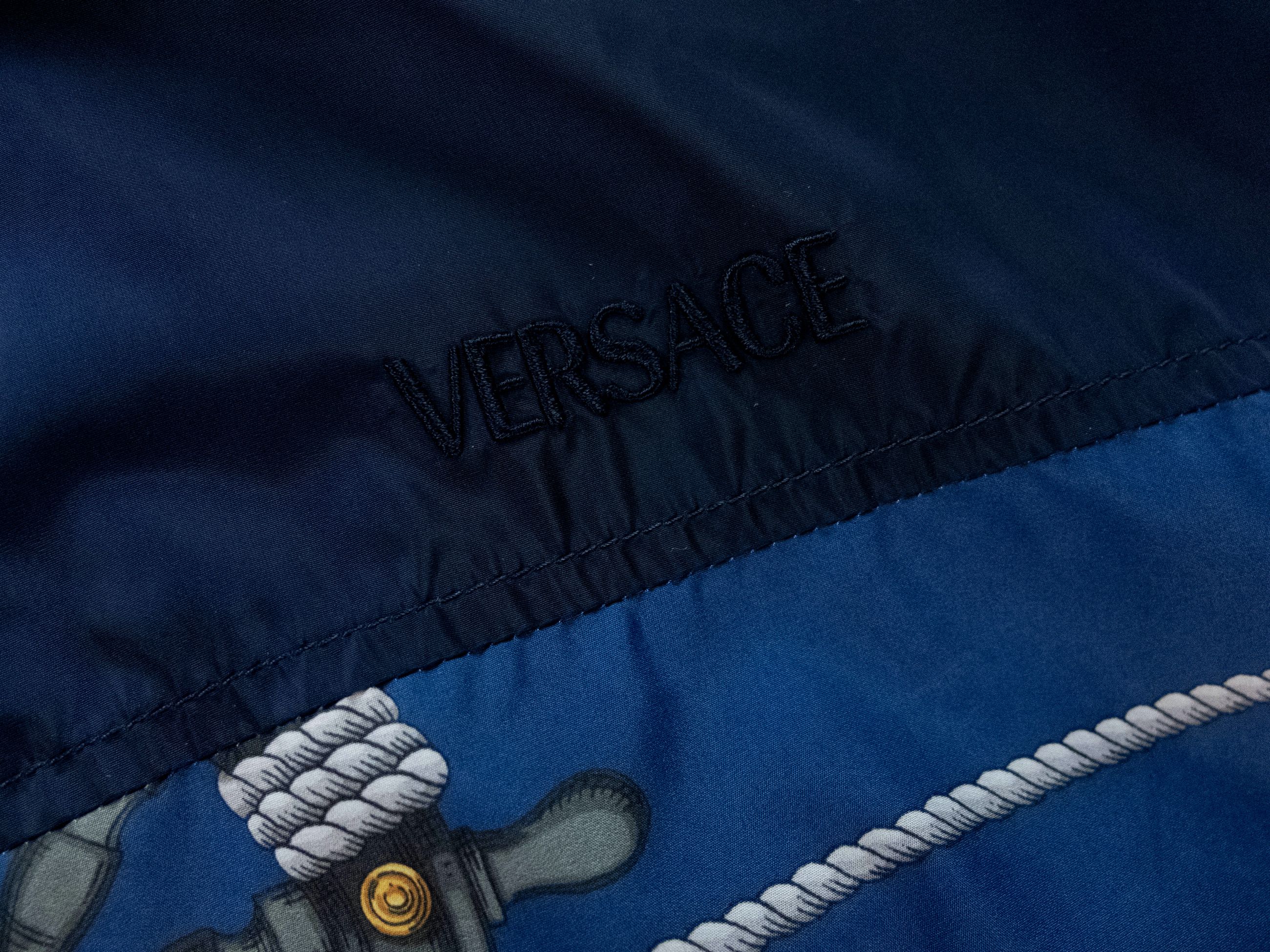 Versace VERSACE navy blue Nautical nylon windbreaker Medium Size US M / EU 48-50 / 2 - 11 Thumbnail