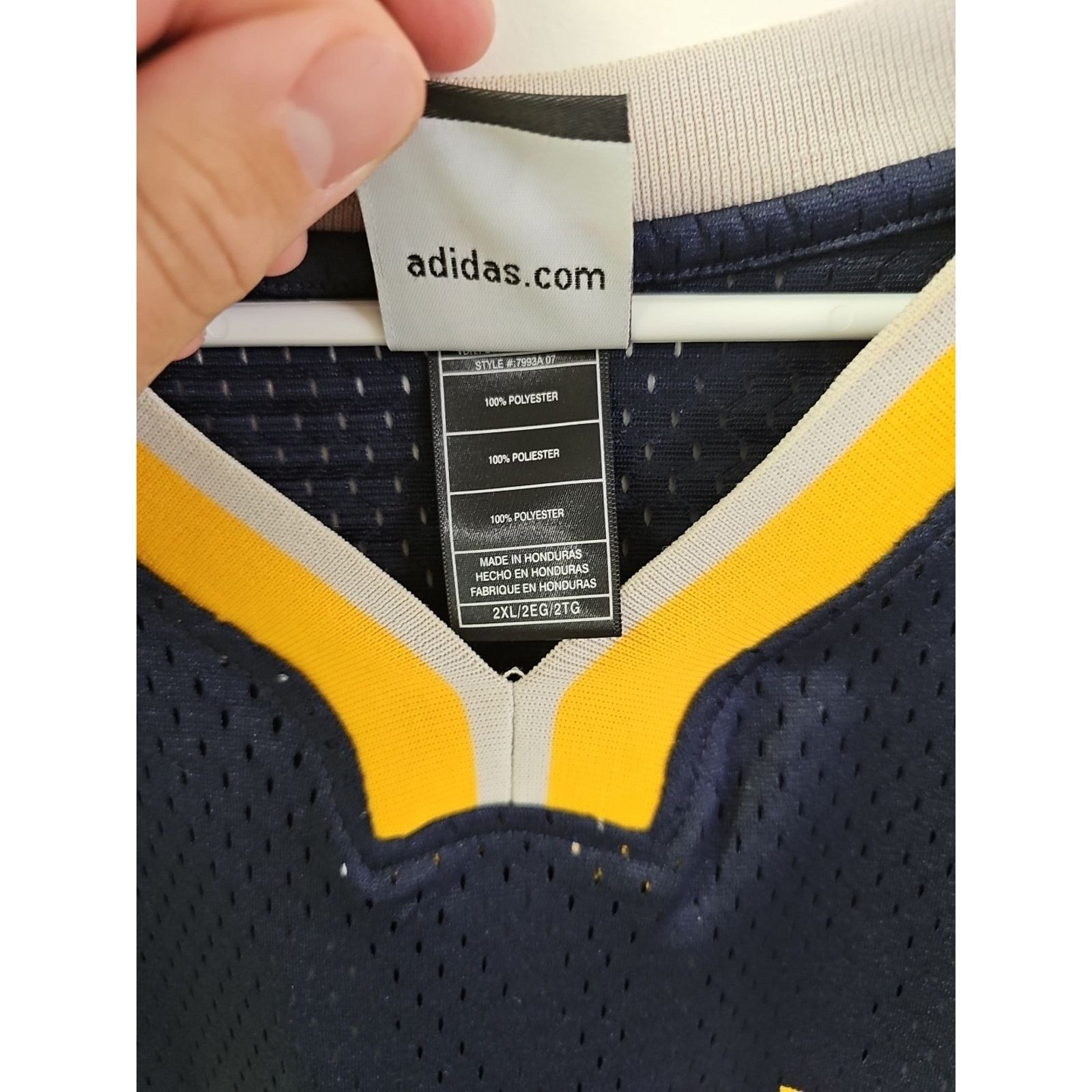 Adidas Adidas NBA Indiana Pacers Mike Dunleavy #17 Jersey Sz 2XL Size US XXL / EU 58 / 5 - 4 Thumbnail