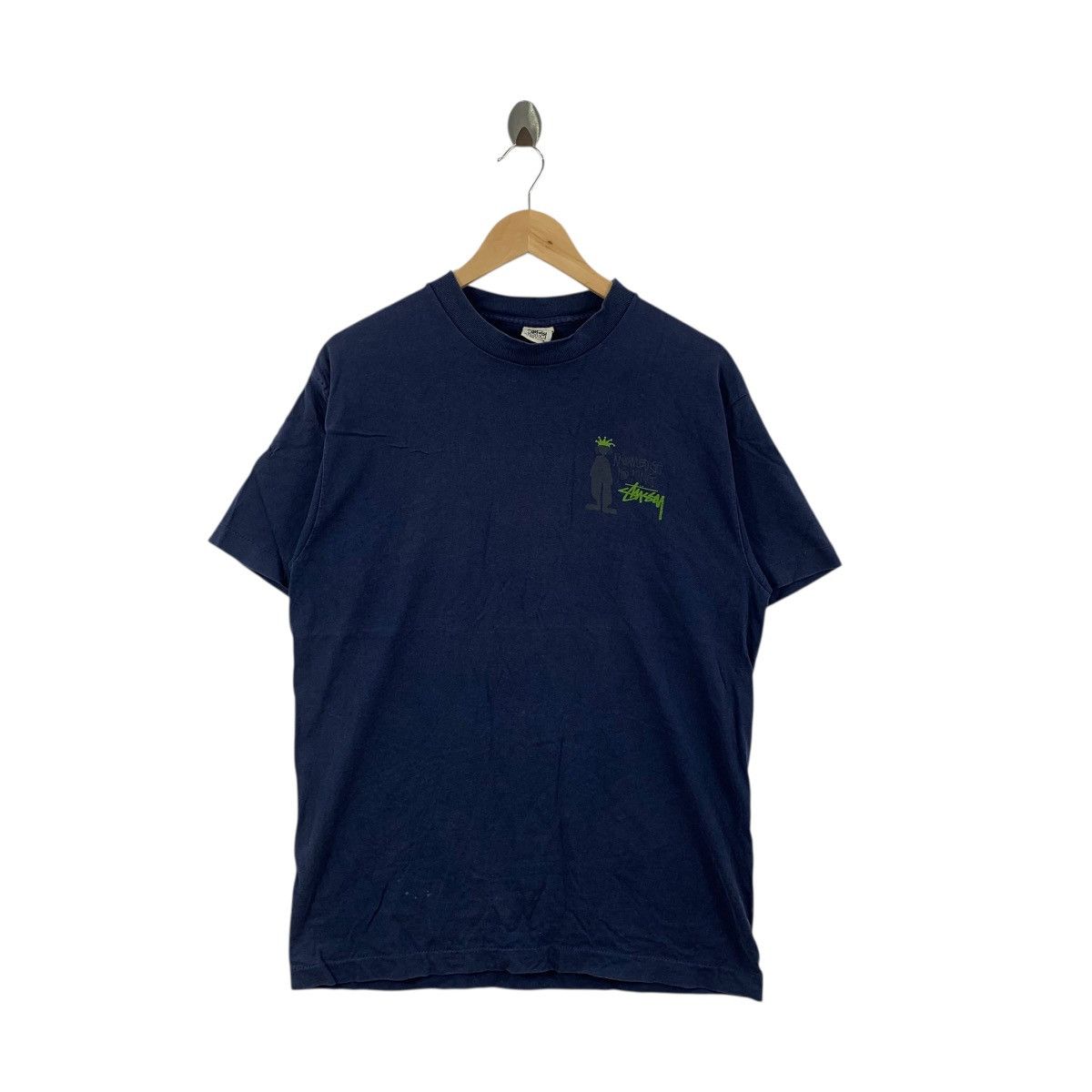 Stussy Vintage 90s STUSSY KNOWLEDGE IS KING Skateboard Tee Shirt Size US L / EU 52-54 / 3 - 4 Thumbnail