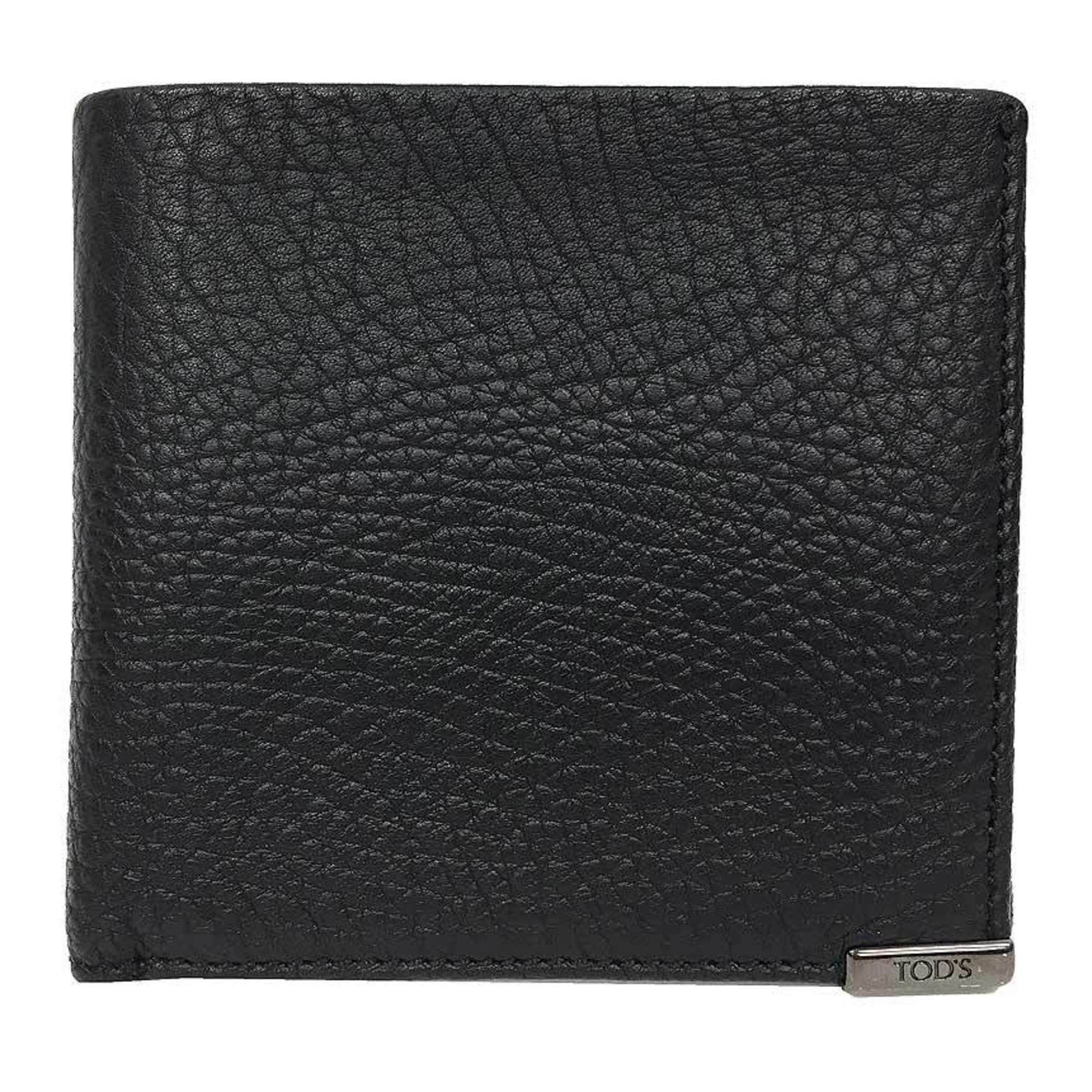 Tod's TOD'S Men's Folding Wallet with Coin Purse Leather Black Size ONE SIZE - 1 Thumbnail