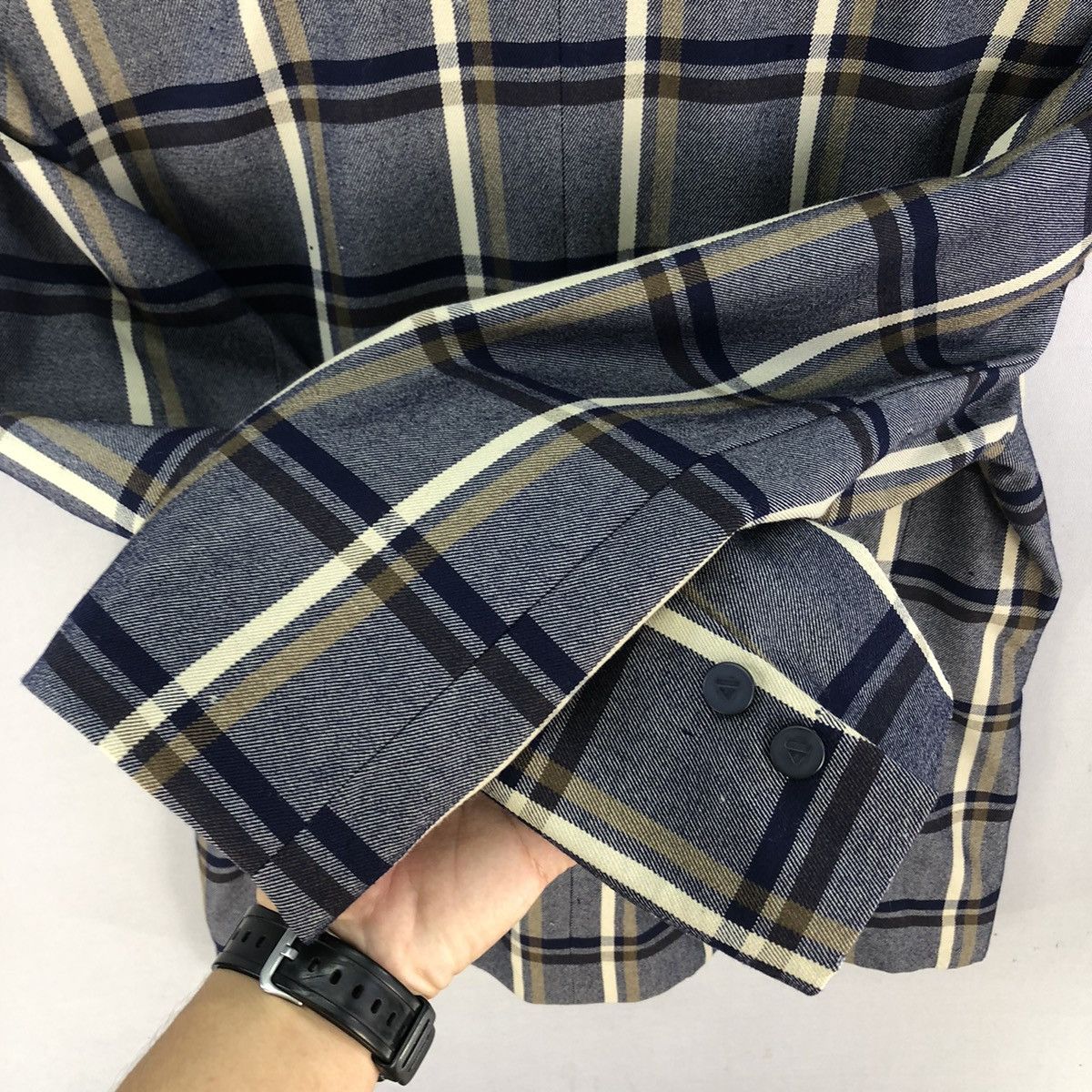 Aquascutum Vintage Aquascutum No Collar Jacket Size S / US 4 / IT 40 - 14 Thumbnail