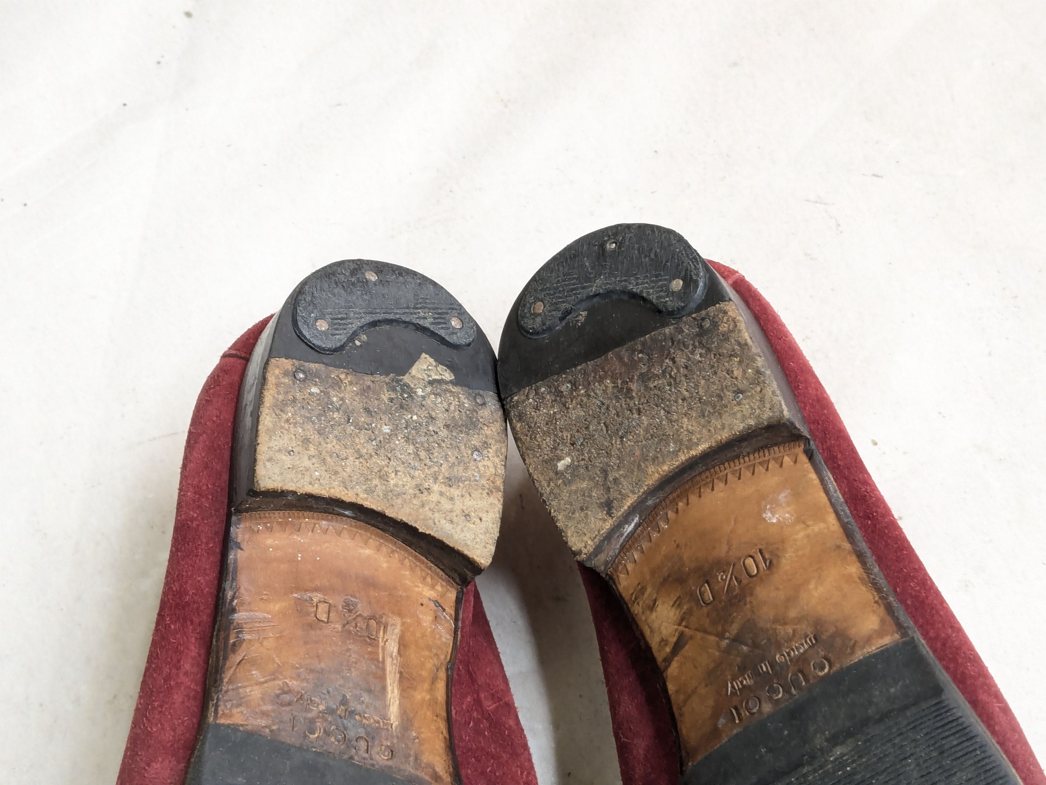 Gucci Gucci Horsebit Loafers Red 10.5 D Suede Leather Italy Slip Size US 10.5 / EU 43-44 - 17 Thumbnail