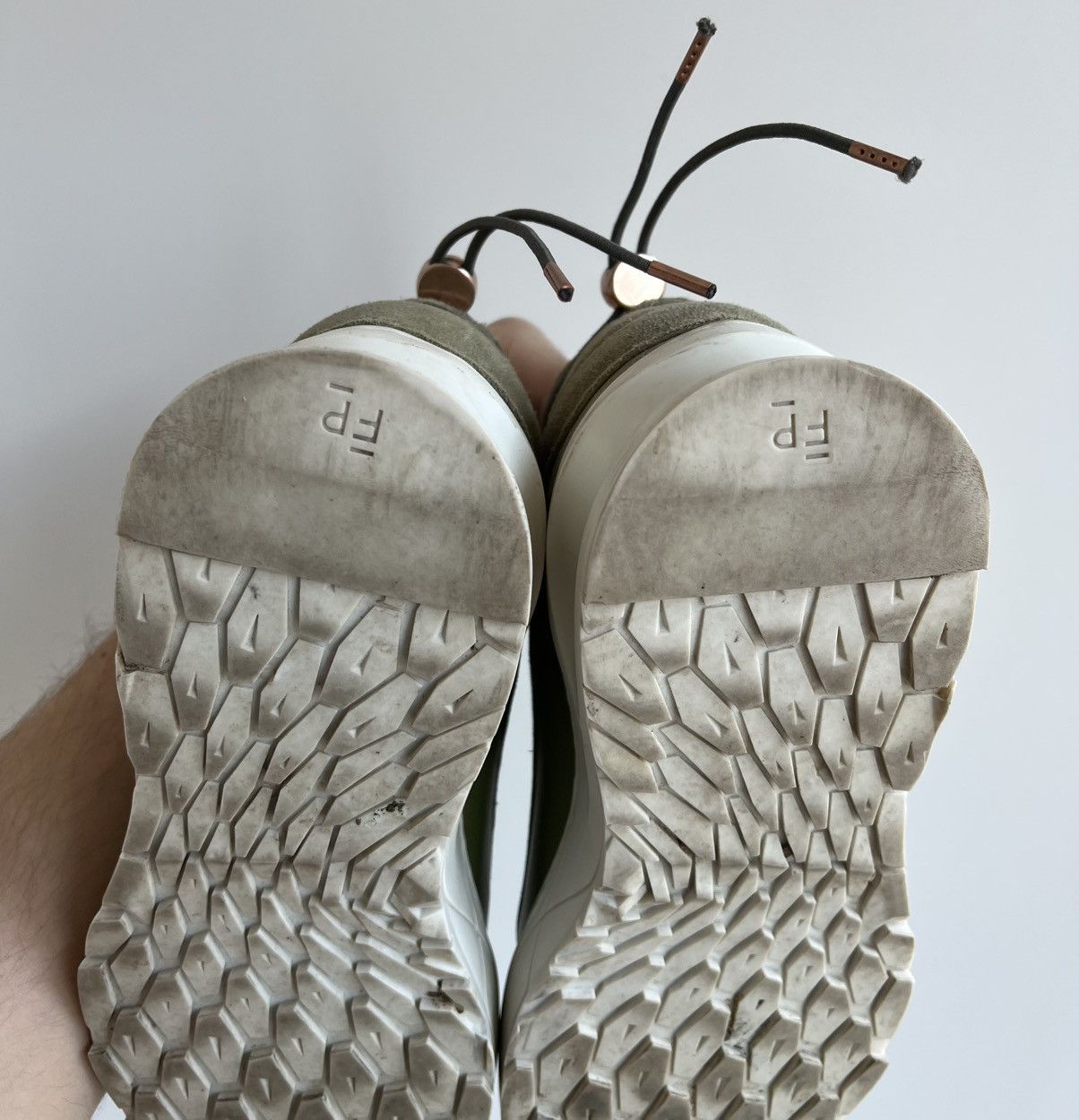 Filling Pieces Filling Pieces Leather/Suede Green Low Top Sneakers Size US 9 / IT 39 - 10 Thumbnail