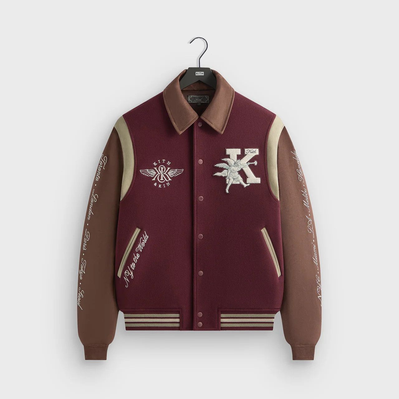 Kith Kith Wool & Microsuede Varsity Jacket Size US M / EU 48-50 / 2 - 2 Thumbnail