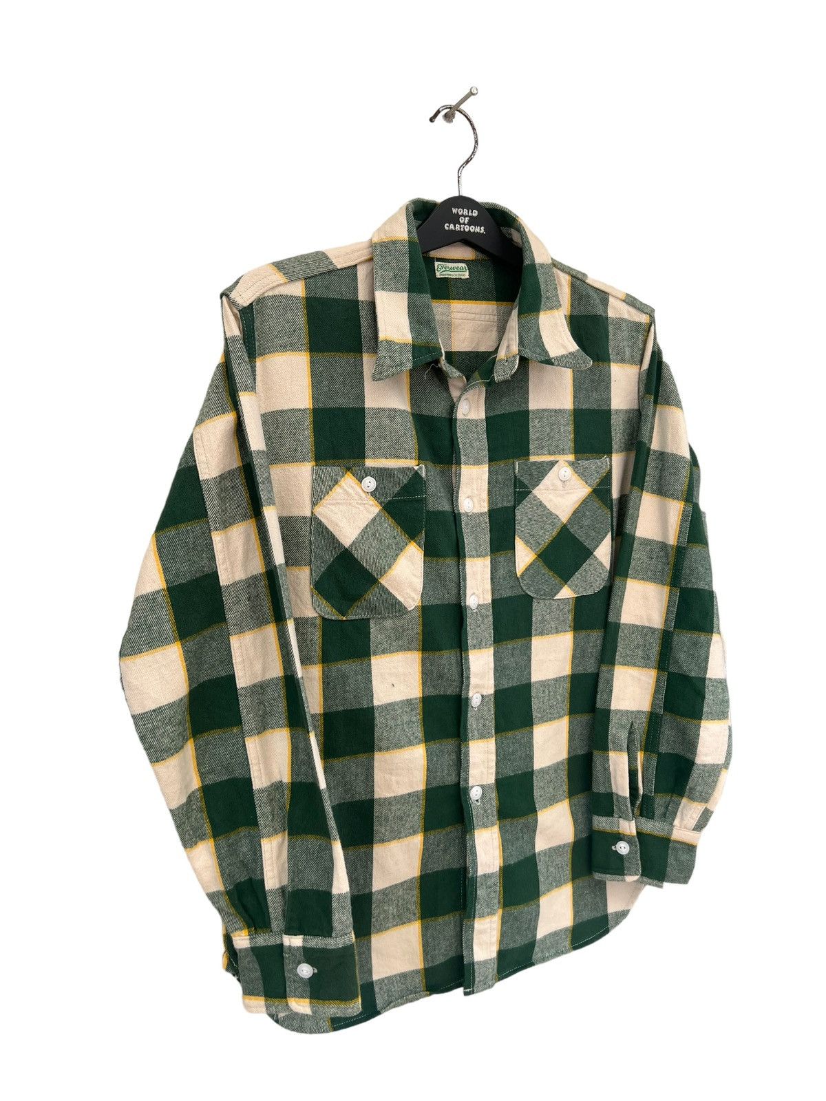 Japanese Brand Masterpiece Brand Japan Checked Gusset Flannel Work Shirt Size US M / EU 48-50 / 2 - 9 Thumbnail