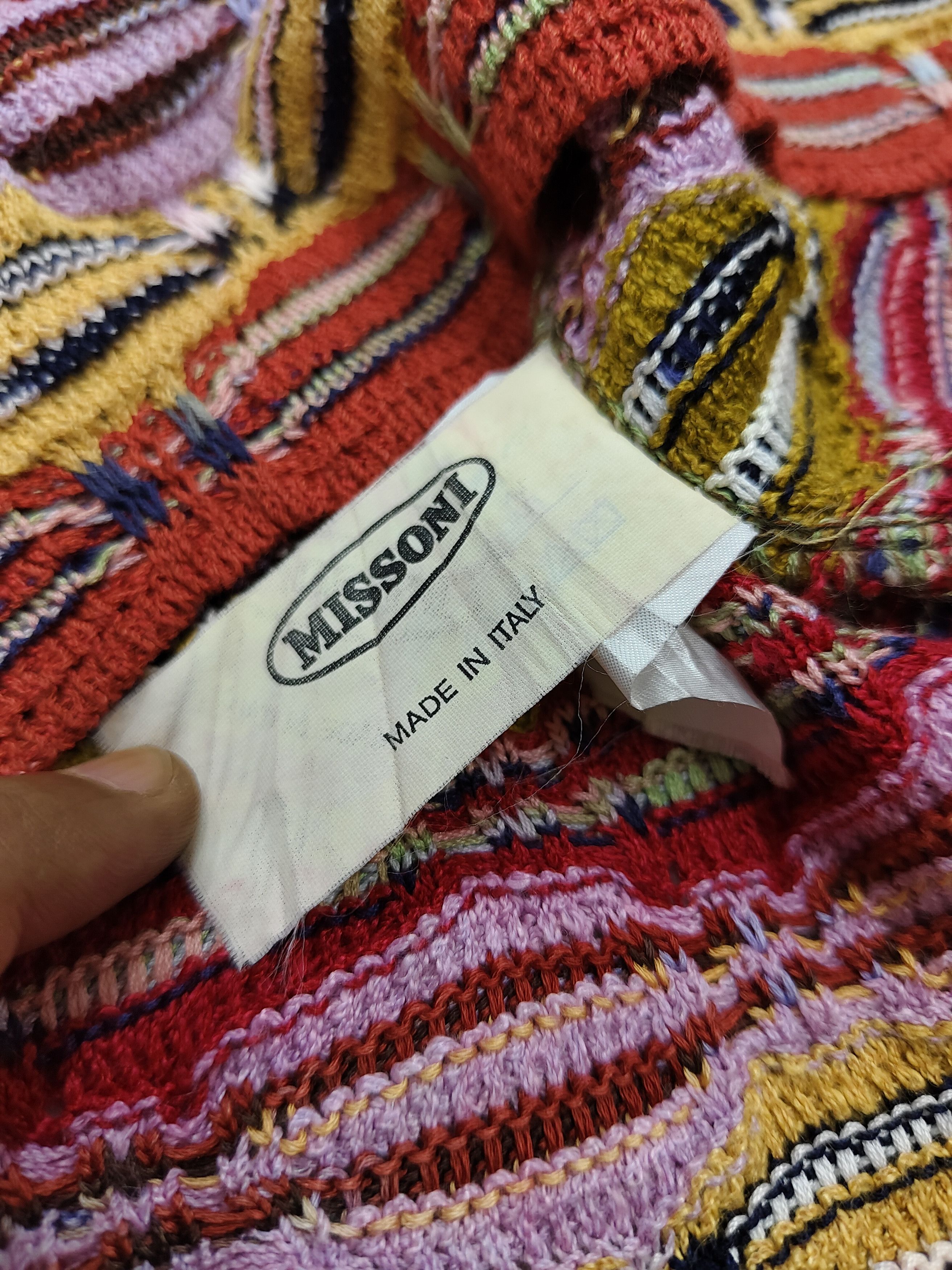 Missoni 90s Missoni 🔥 Jacquard Pattern Knitted Sweater Size M / US 6-8 / IT 42-44 - 7 Thumbnail