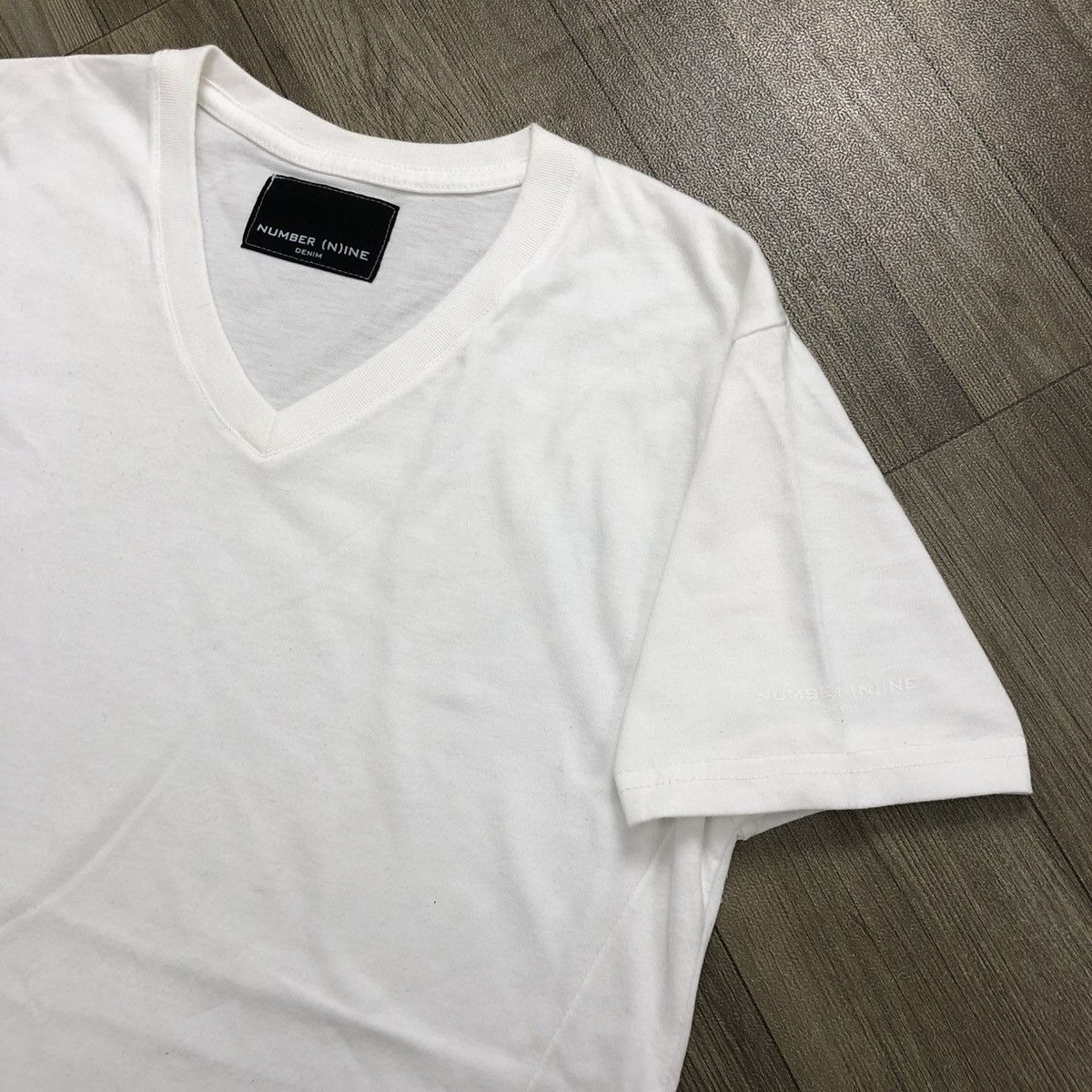Japanese Brand × Number (N)ine × Takahiromiyashita The Soloist. Vintage Number (N)ine Denim Music White V-Neck Tee Size US M / EU 48-50 / 2 - 4 Thumbnail