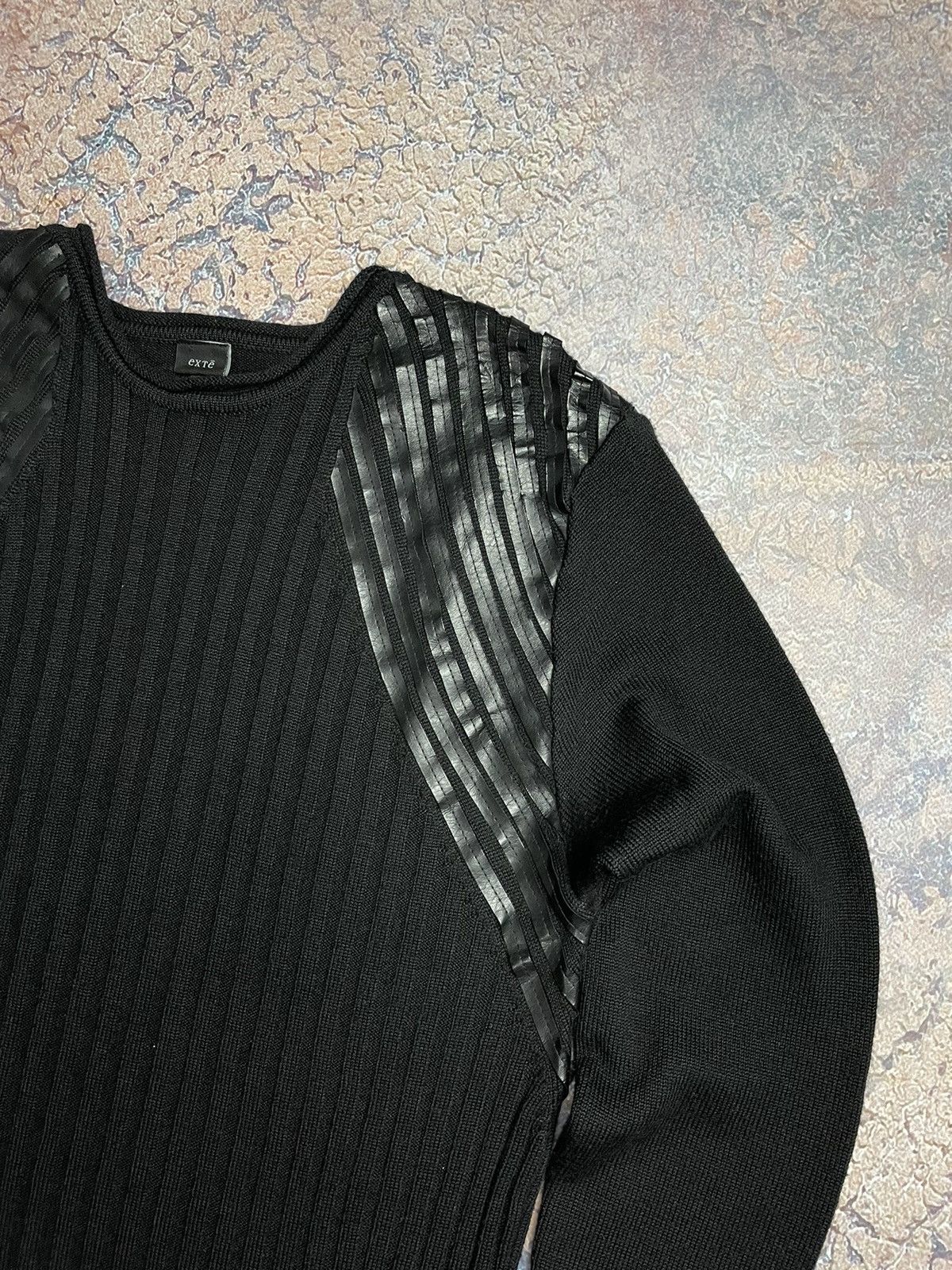 Diesel × Japanese Brand Vintage Y2K 00s Diesel Distressed Punk Sweater striped knit Size US L / EU 52-54 / 3 - 2 Thumbnail