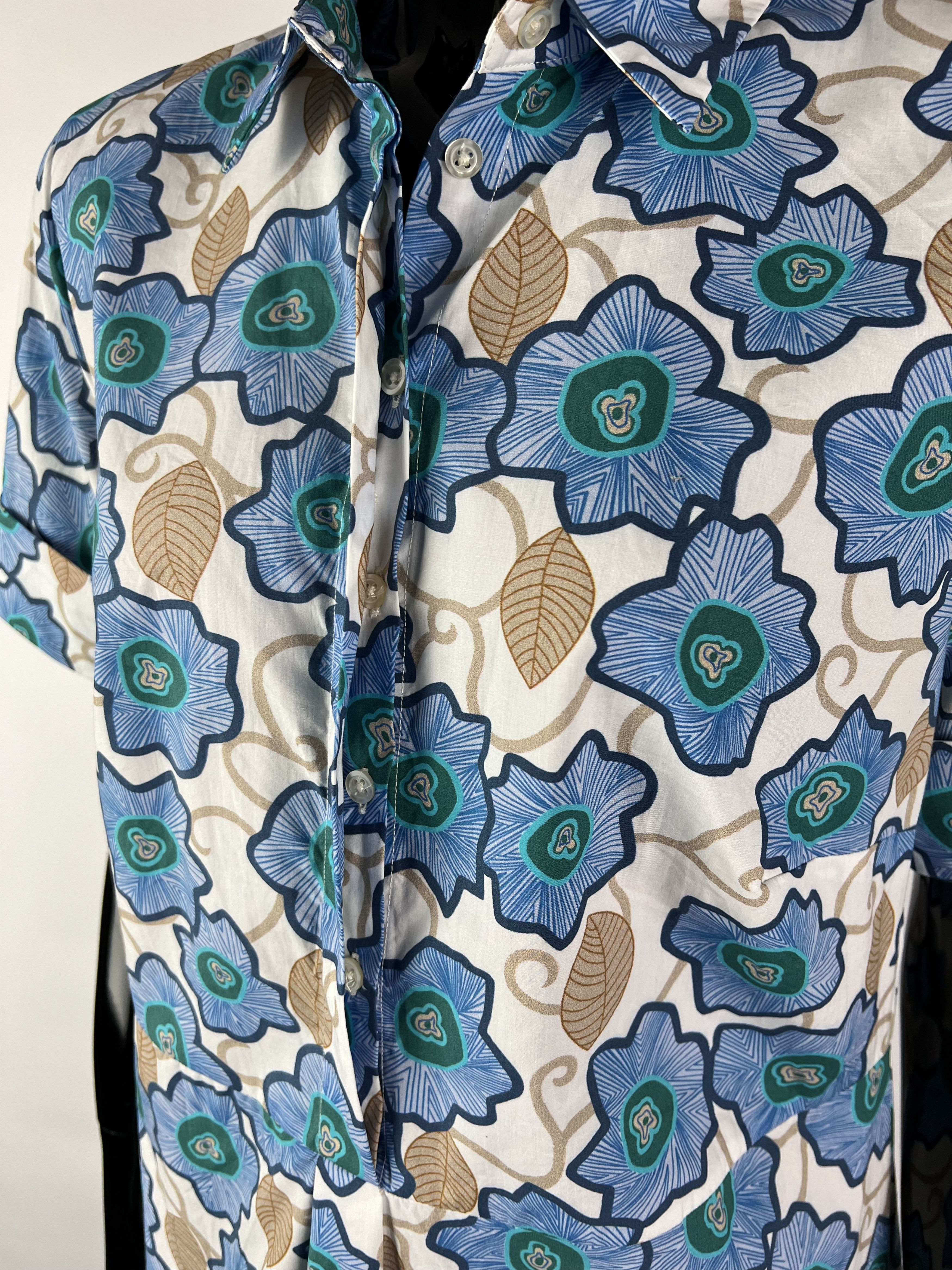 Other 0039 Italy Floral Print Cotton Shirt Dress Size M Size M / US 6-8 / IT 42-44 - 5 Thumbnail