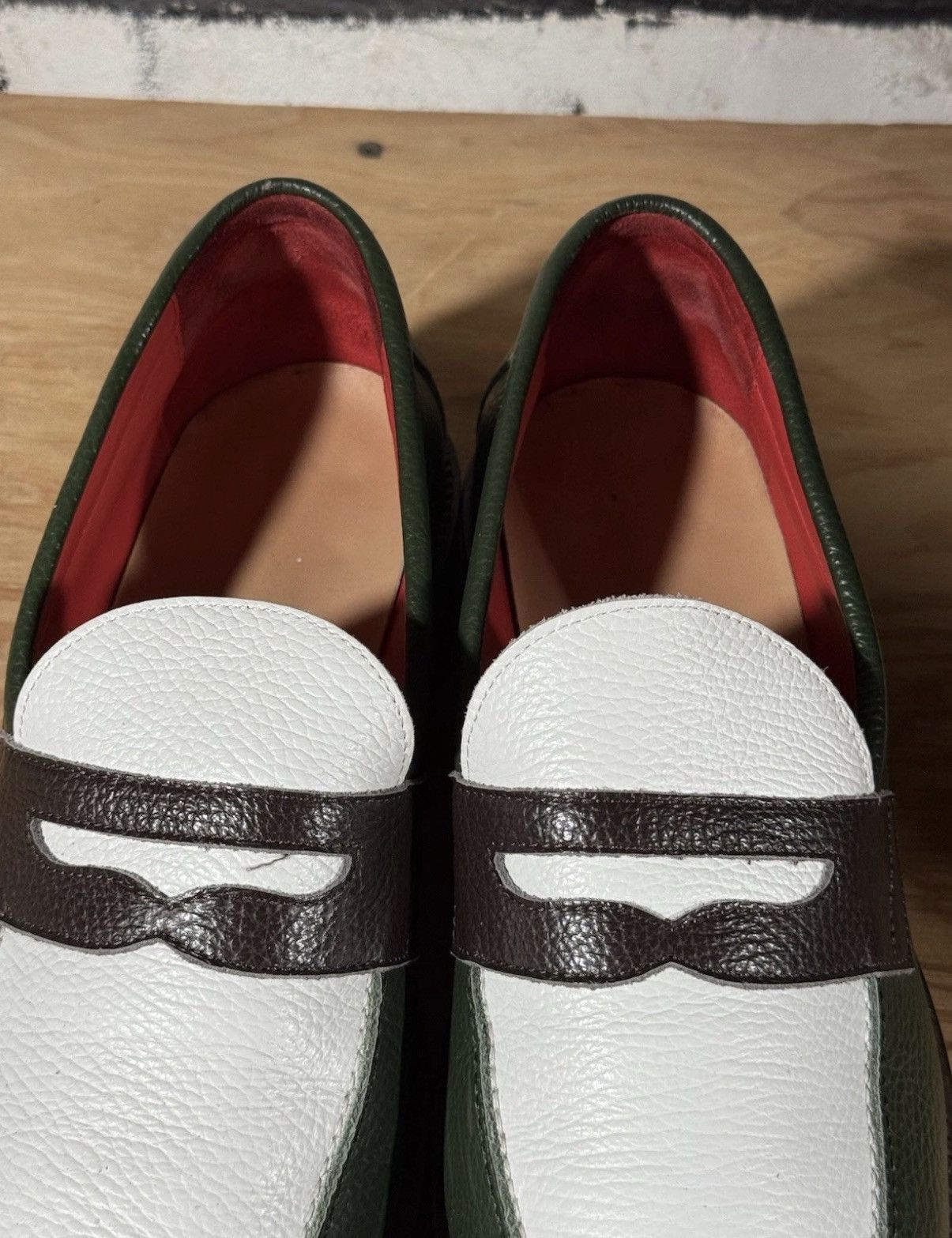 Aime Leon Dore Aime Leon Dore PENNY LOAFER WHITE/BOTANICAL GREEN MENS 12 Size US 12 / EU 45 - 5 Thumbnail