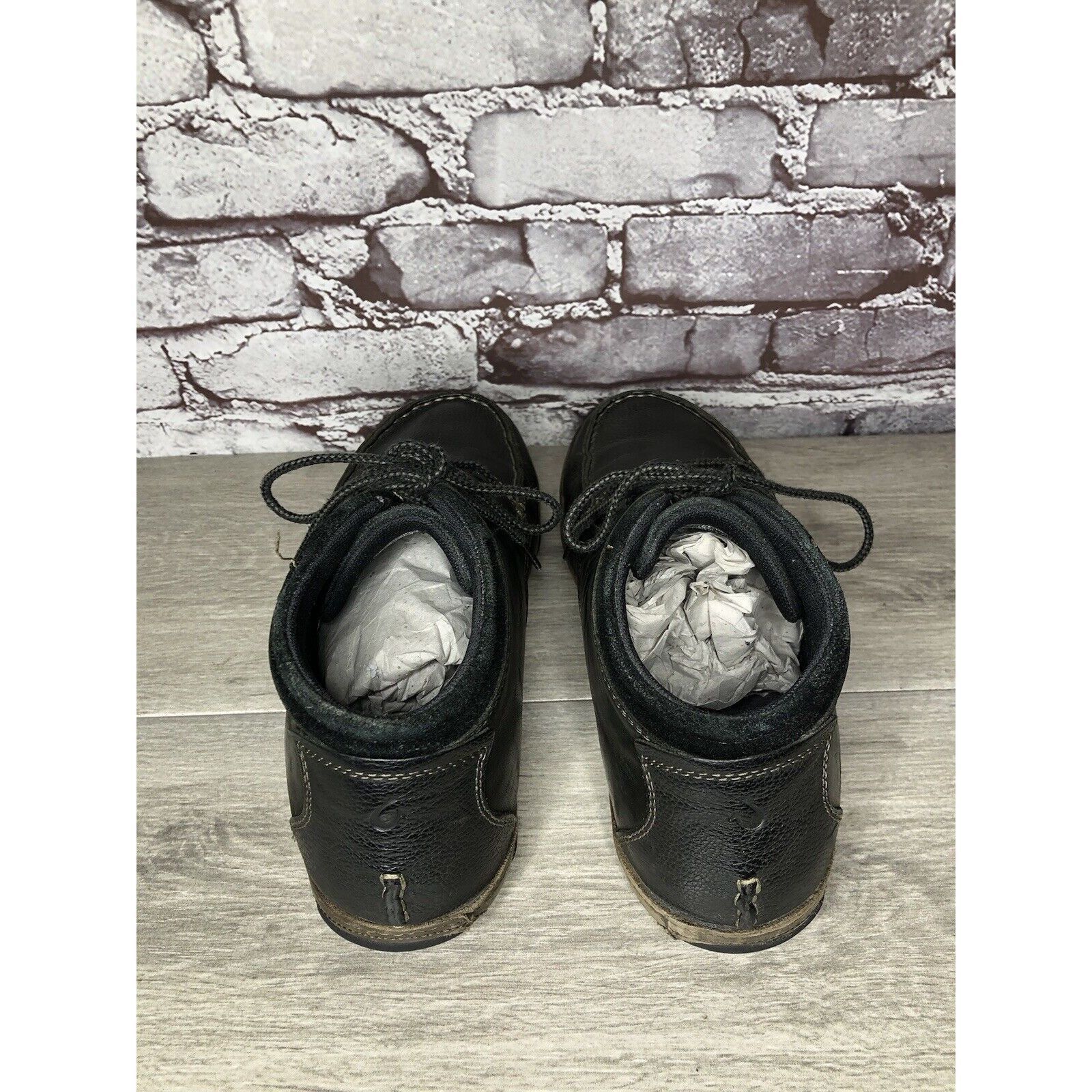 Olukai OluKai Hamakua Chukka Black Leather Lace Up Boots Men Sz 9.5 Size US 9.5 / EU 42-43 - 4 Thumbnail