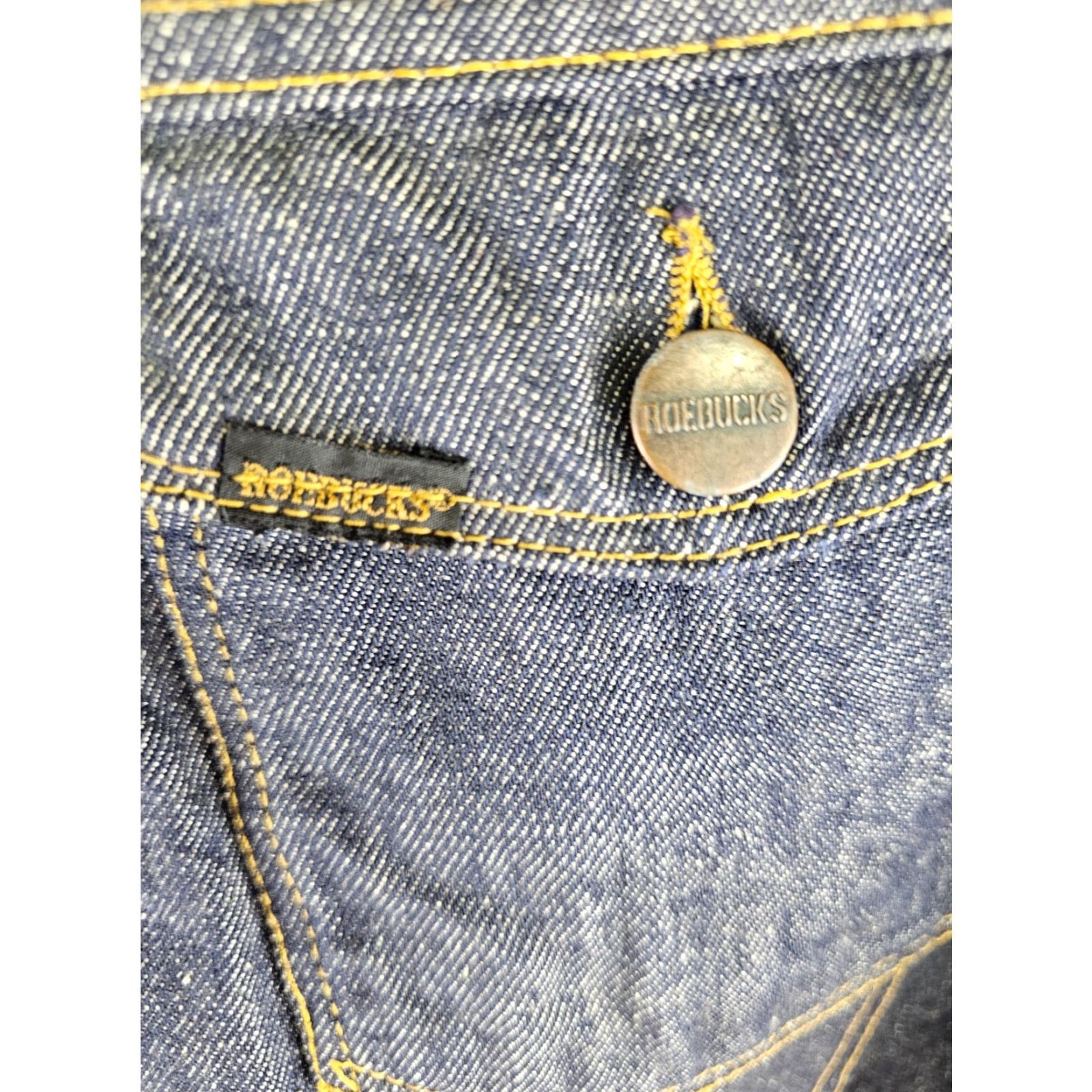 Sears VINTAGE SEARS RODEOBUCKS DENIM CHECK FLANEL LINING JACKET SZ 36 Mens Denim Jacket 50s Blue Bomber Old School Size US XXS / EU 40 - 6 Thumbnail