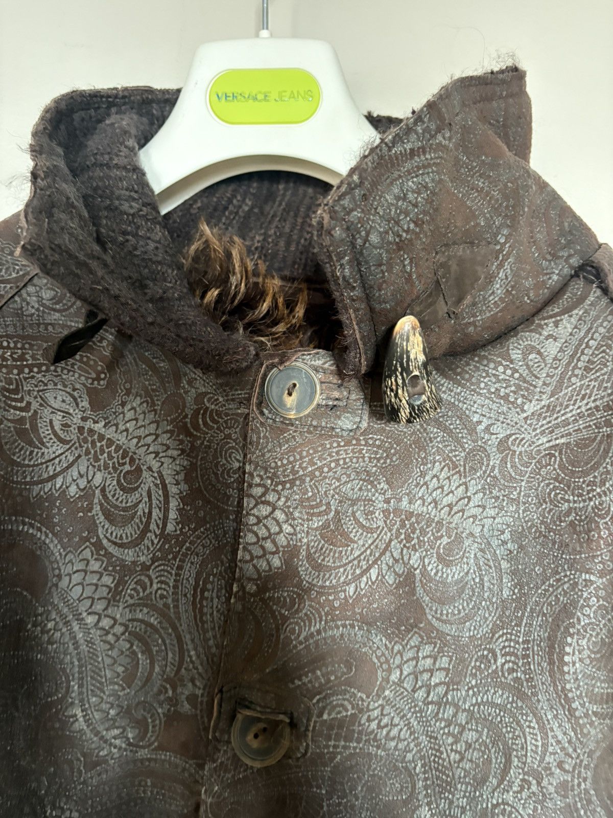 Cavalli Class 100% sheep skin coat IT 52, 100% virgin wool Size US L / EU 52-54 / 3 - 2 Thumbnail