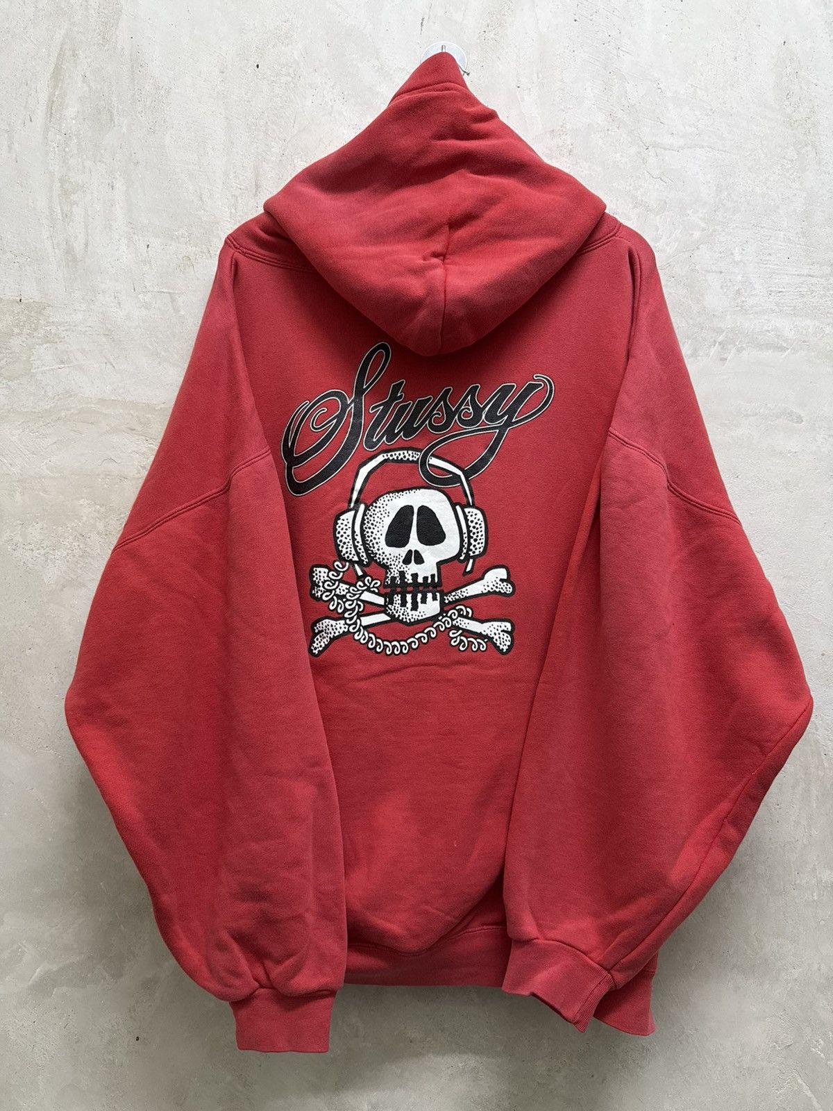 Stussy Early 2000s Stussy Skull Headphones Baggy Hoodie Size US XXL / EU 58 / 5 - 1 Thumbnail