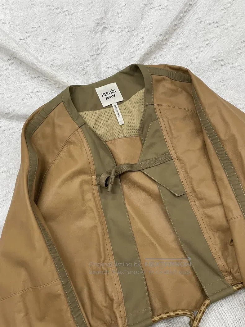 Hermes Hermes Short Leather Jacket Size XS / US 0-2 / IT 36-38 - 2 Thumbnail