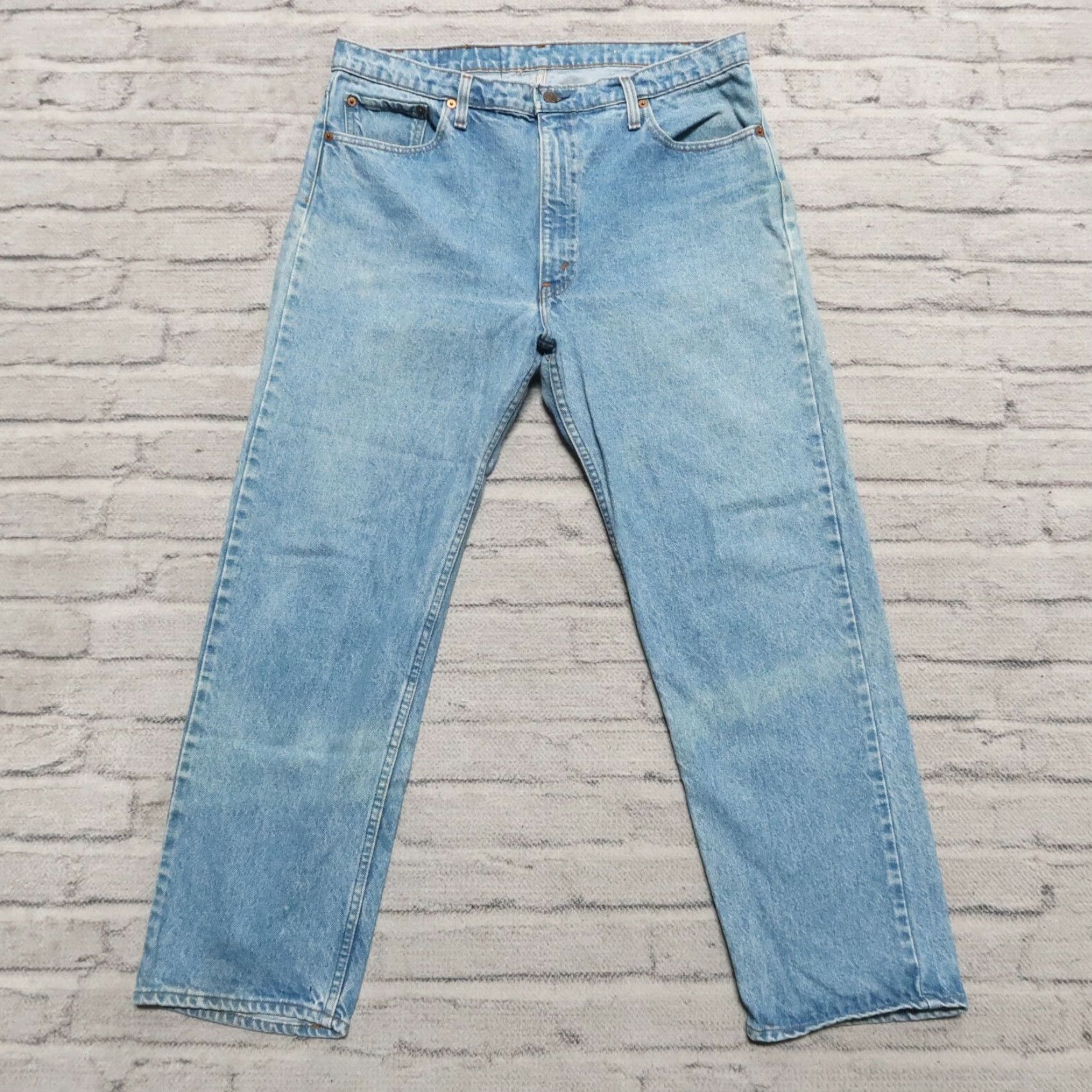 Levi's VINTAGE Levi's 505 Jeans Men Denim Light Wash 37 28 1/2 90s 505 Size US 37 - 2 Thumbnail