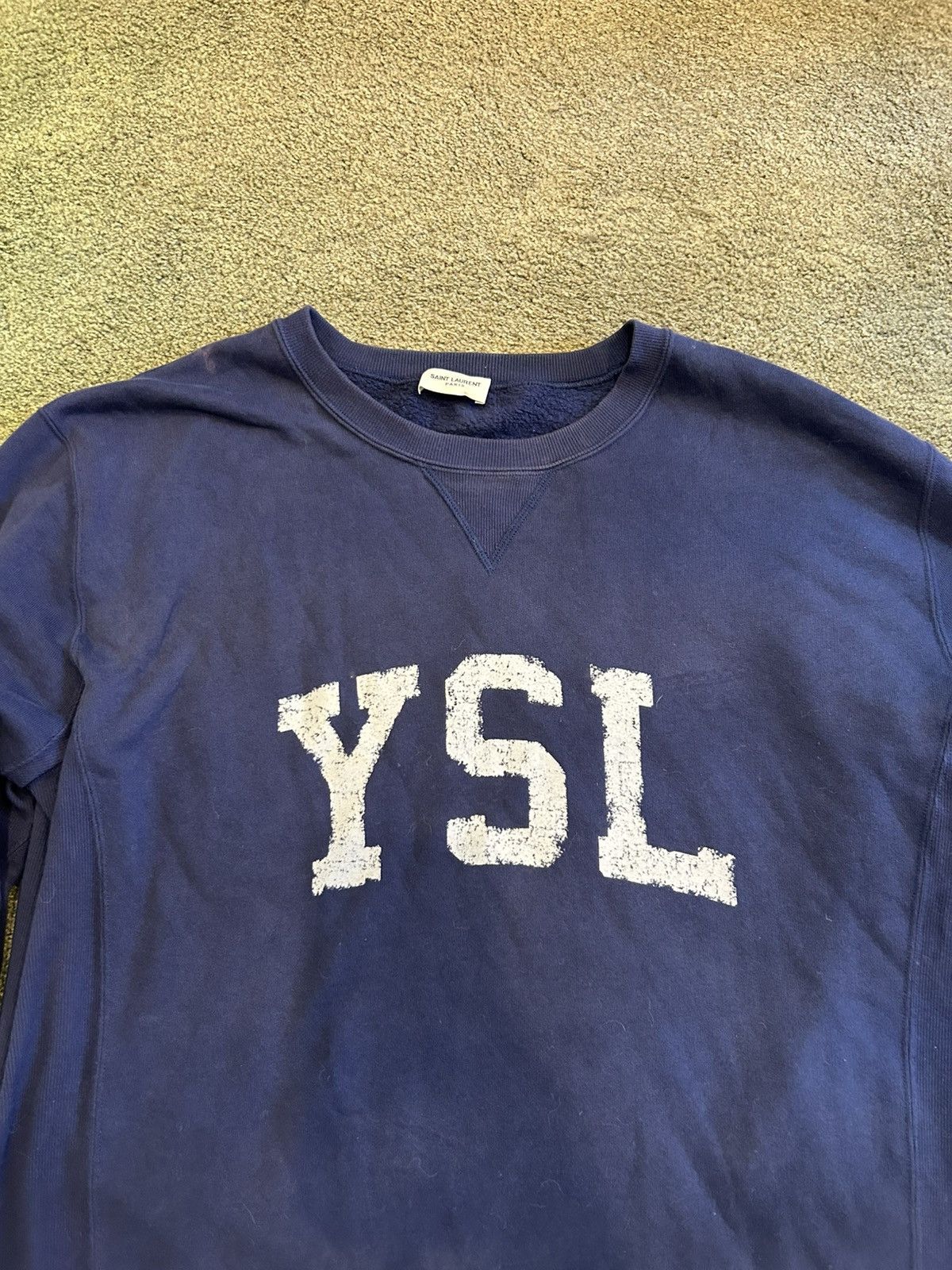 Saint Laurent Paris Saint Laurent Paris ‘YSL’ College Sweatshirt Size US XXL / EU 58 / 5 - 4 Thumbnail