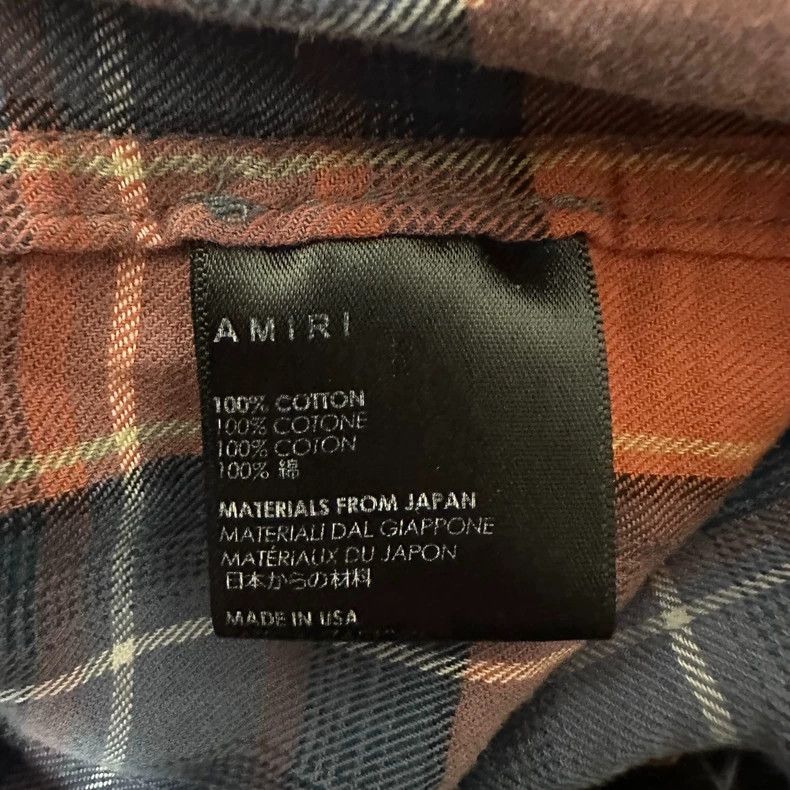 Amiri Amiri Yellow plaid gradient shirt 2501-Nextarrow Size US S / EU 44-46 / 1 - 5 Thumbnail
