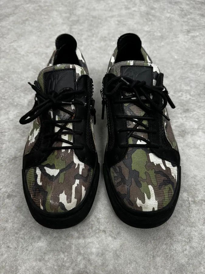 Giuseppe Zanotti Zanotti Camo Zips Black Sneakers Size US 9 / EU 42 - 2 Thumbnail