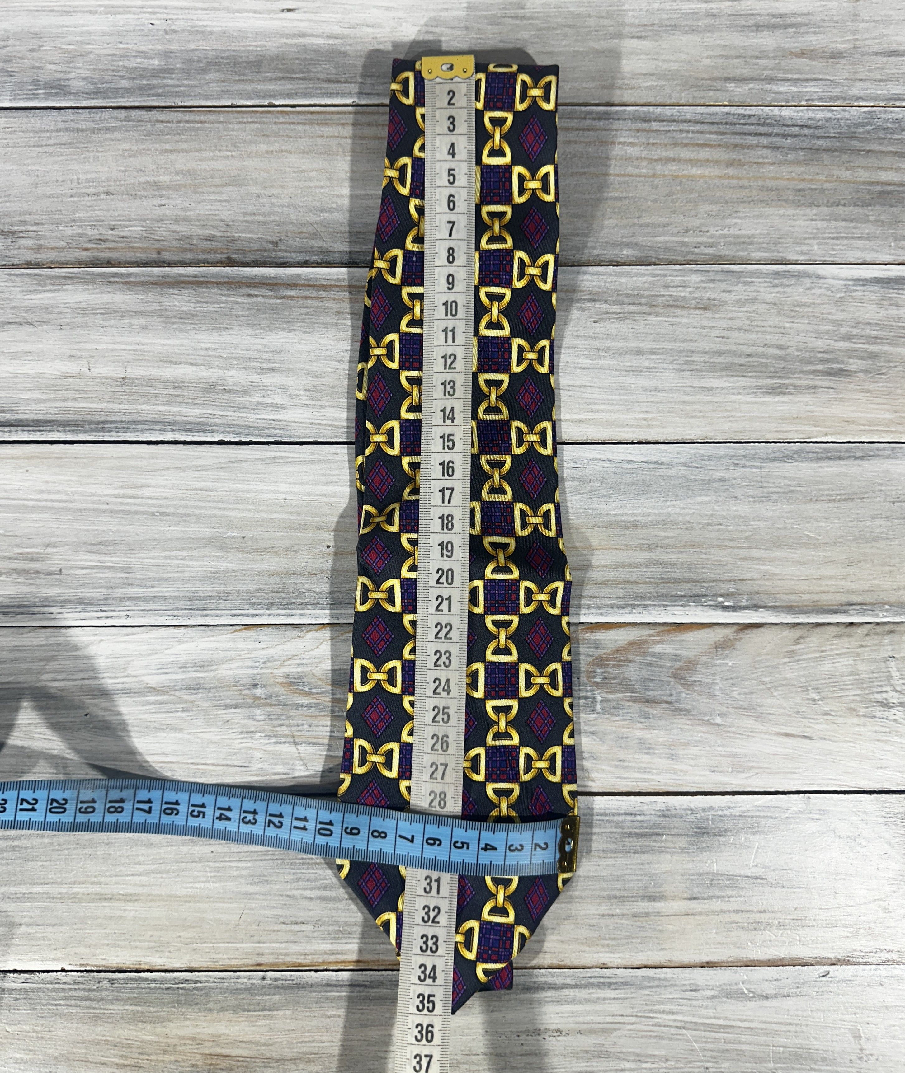 Celine CELINE Paris Silk Tie Handmade Chain Theme Made In Spain Size ONE SIZE - 9 Thumbnail