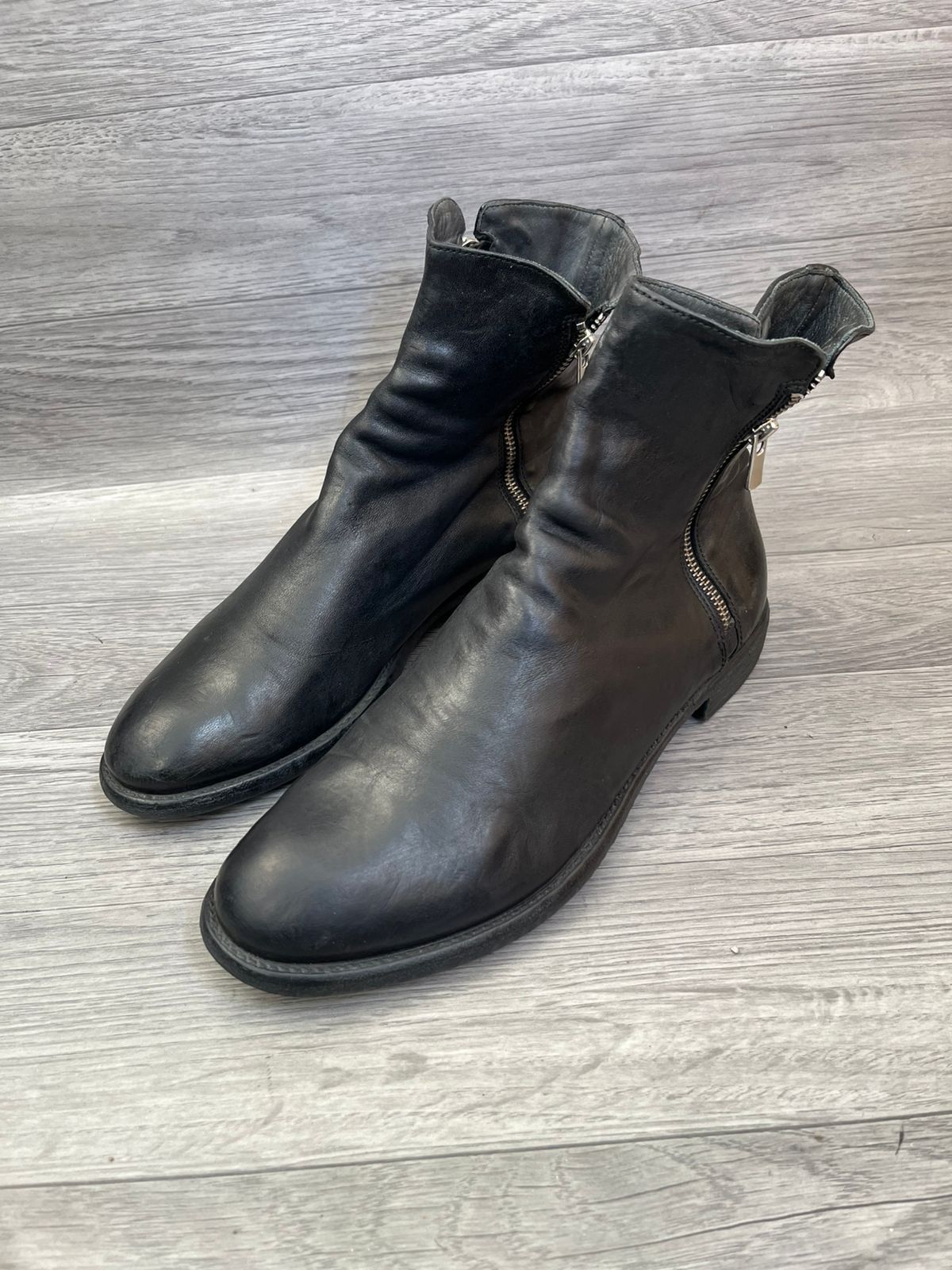 Officine Creative Officine Creative Like Guidi Zipper Black Leather Boots Sz40 Size US 7 / EU 40 - 1 Thumbnail