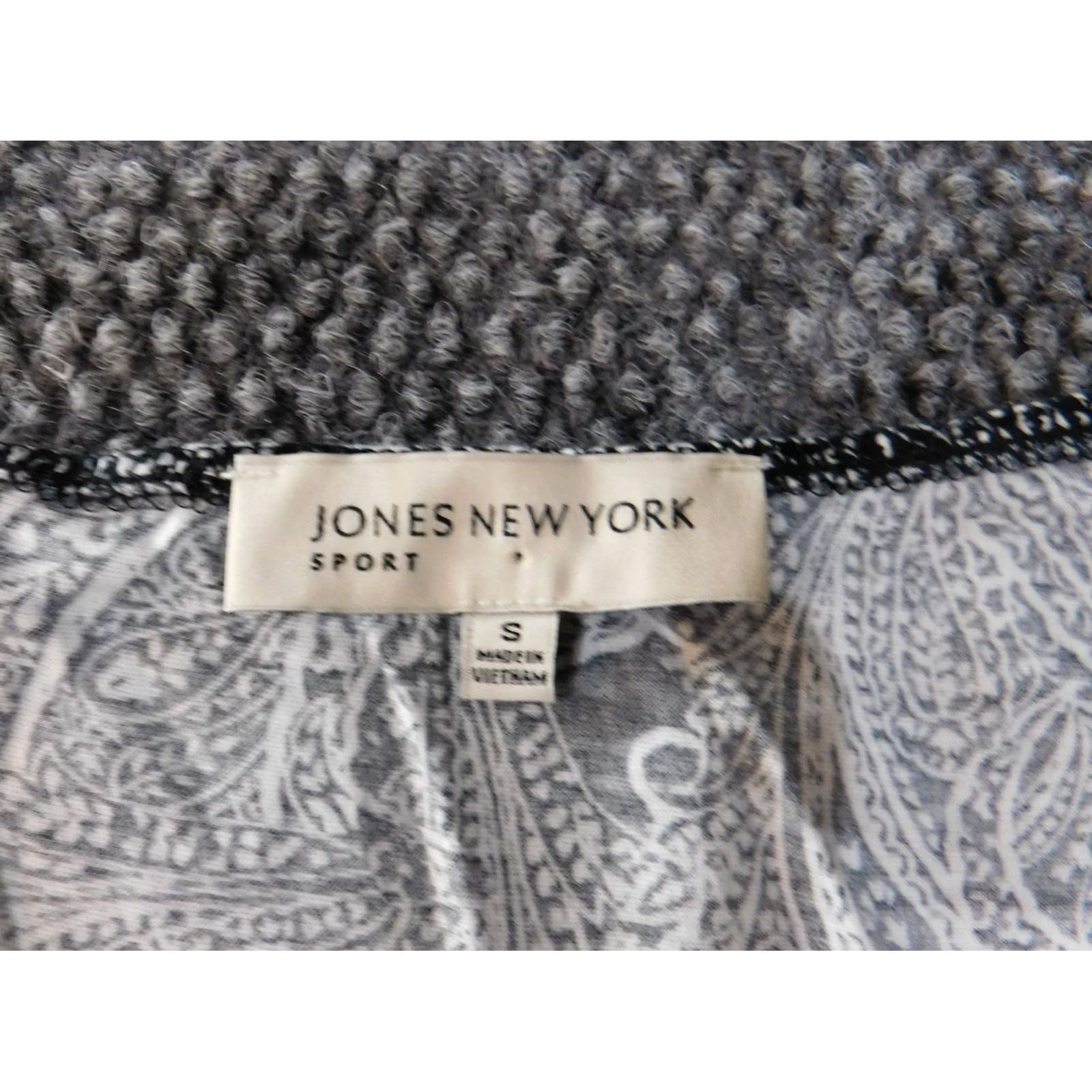 Jones New York Jones New York Blouse Womens S Black Paisley Cotton Rayon Pullover Cap Sleeve Round Neck Casual Basic Classic Stretch Size S / US 4 / IT 40 - 5 Thumbnail