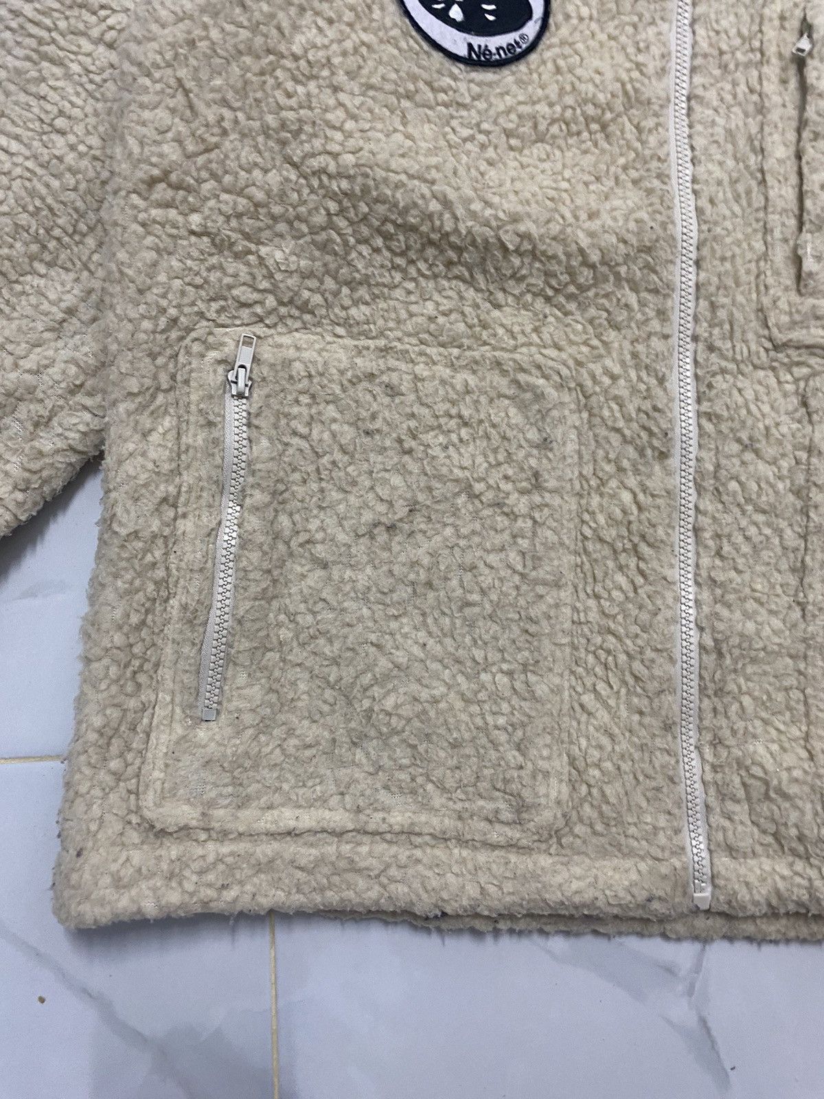 Issey Miyake Ne-Net Issey Miyake Sherpa Fleece Zip Up Hoodie Size US M / EU 48-50 / 2 - 8 Thumbnail