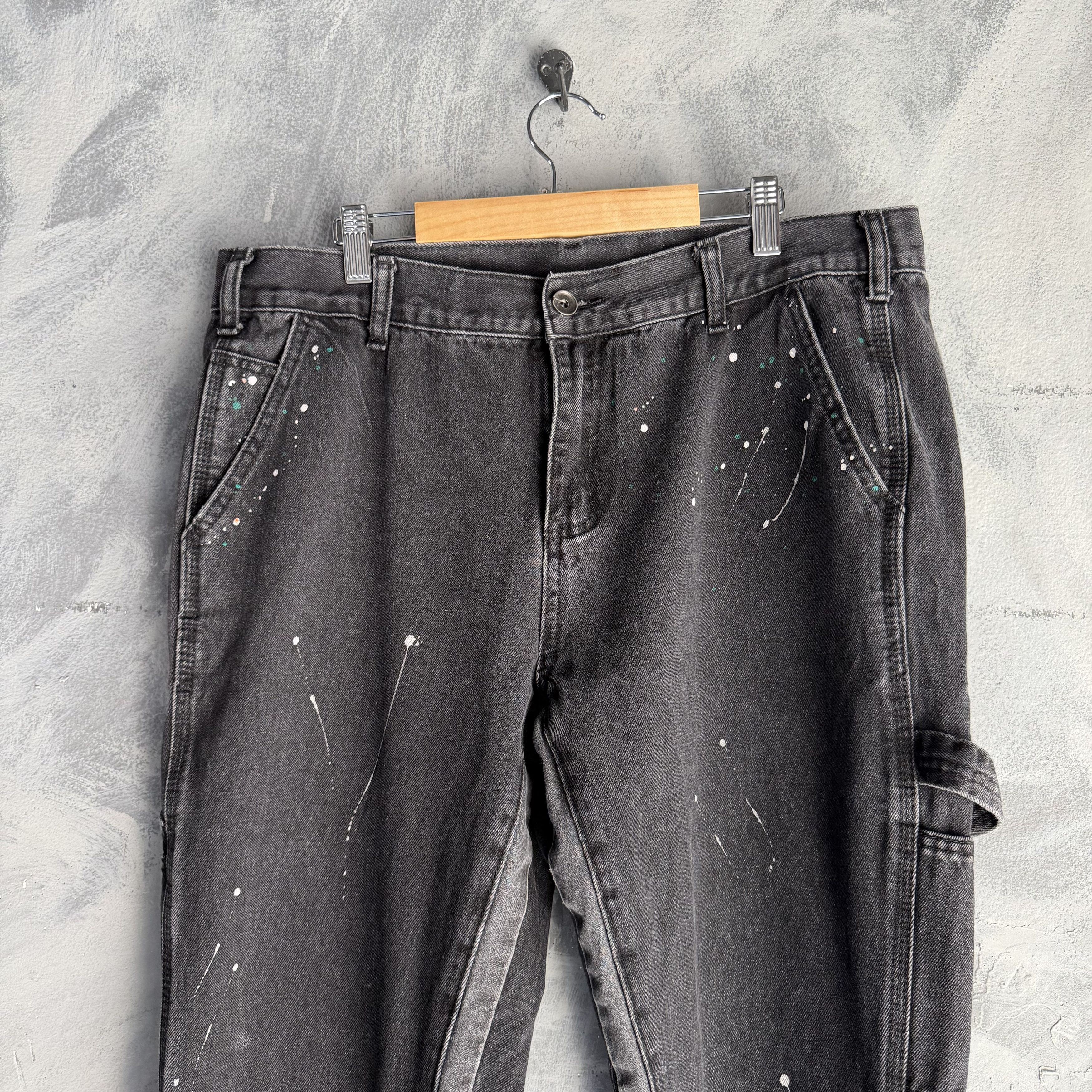 Black Icon Black icon Limusa Jeans Paint splatter Flared Cargo Artsy Size US 36 / EU 52 - 3 Thumbnail