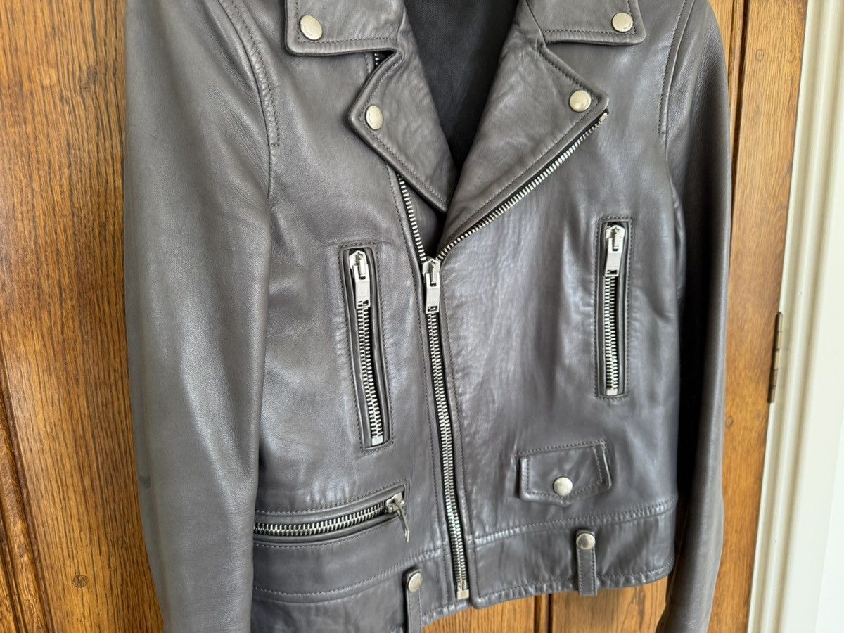 Saint Laurent Paris SS15 Saint Laurent L01 gray biker leather jacket Hedi FR38 Size S / US 4 / IT 40 - 7 Thumbnail