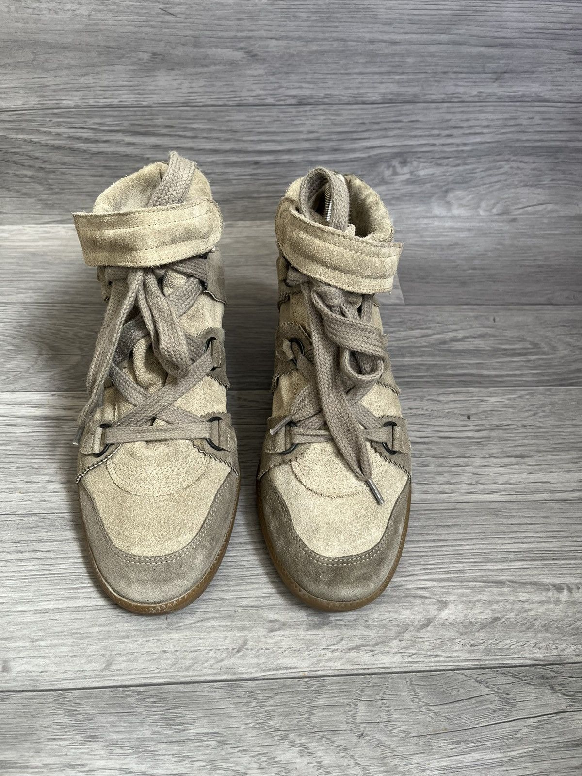 Isabel Marant Isabel marant bobby suede wedge sneakers sz 38 Size US 8 / IT 38 - 2 Thumbnail
